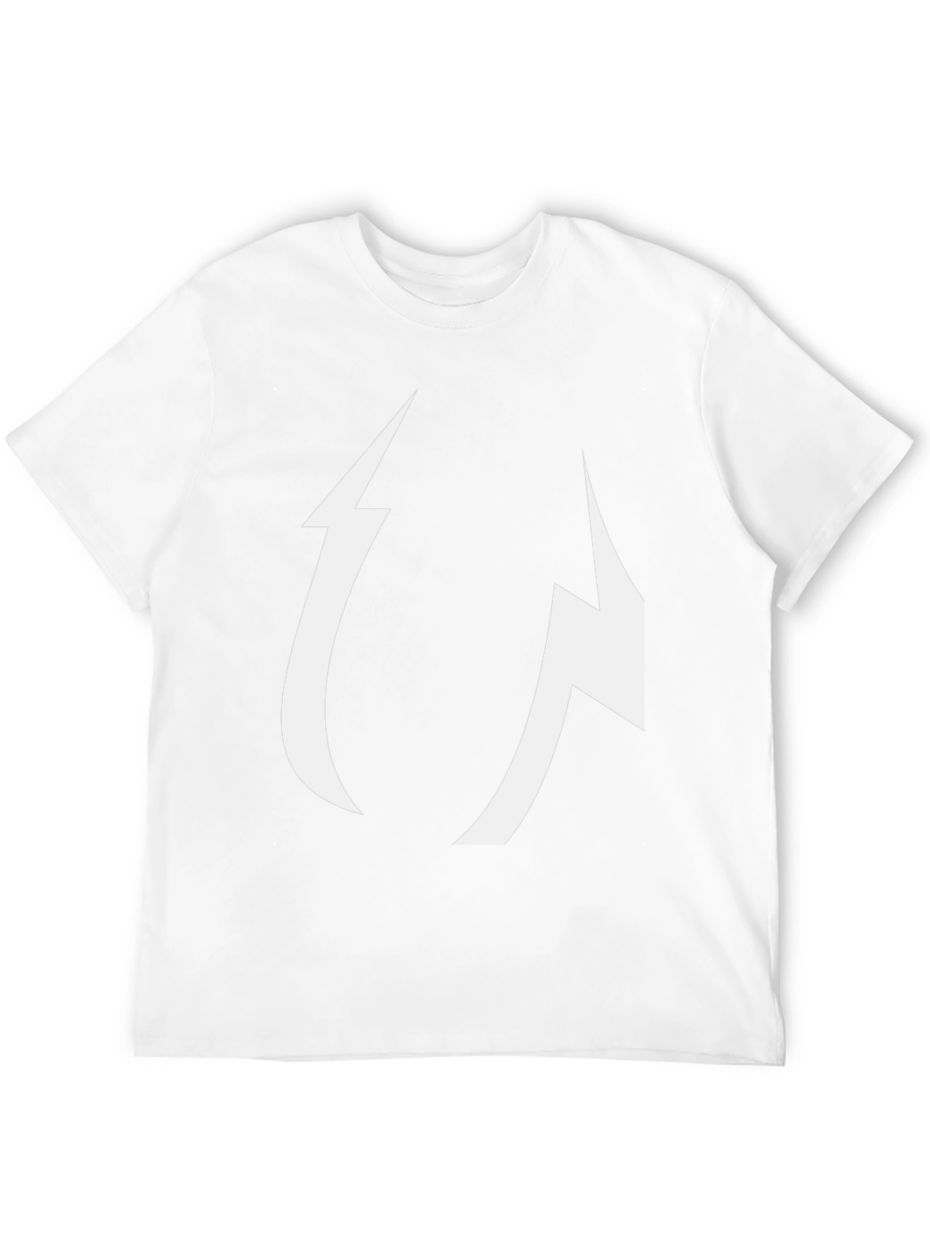 Abstract Lightning Bolt Graphic Black Tee