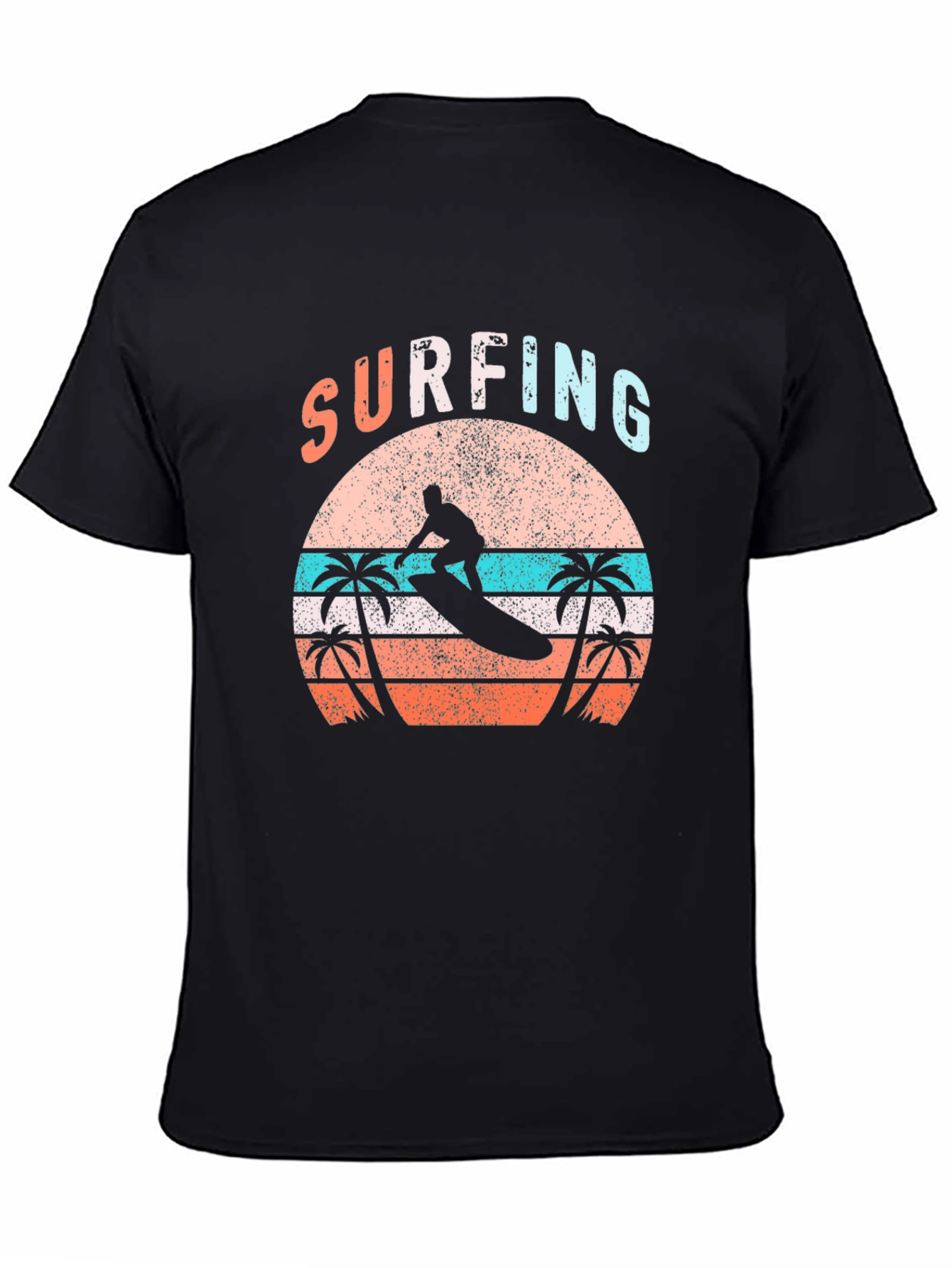 Surfing Sunset Graphic Tee - Beach Vibes