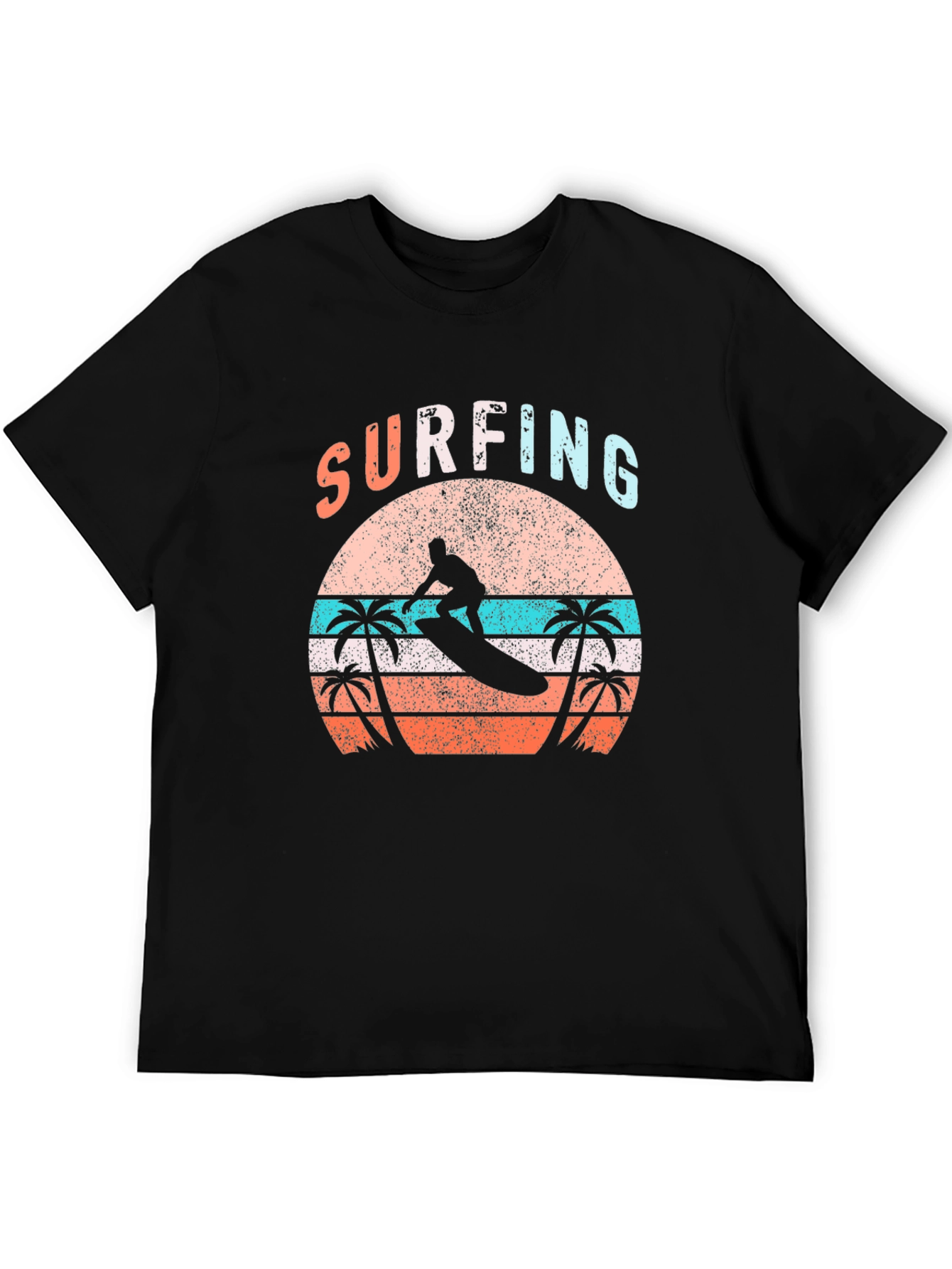 Surfing Sunset Graphic Tee - Beach Vibes