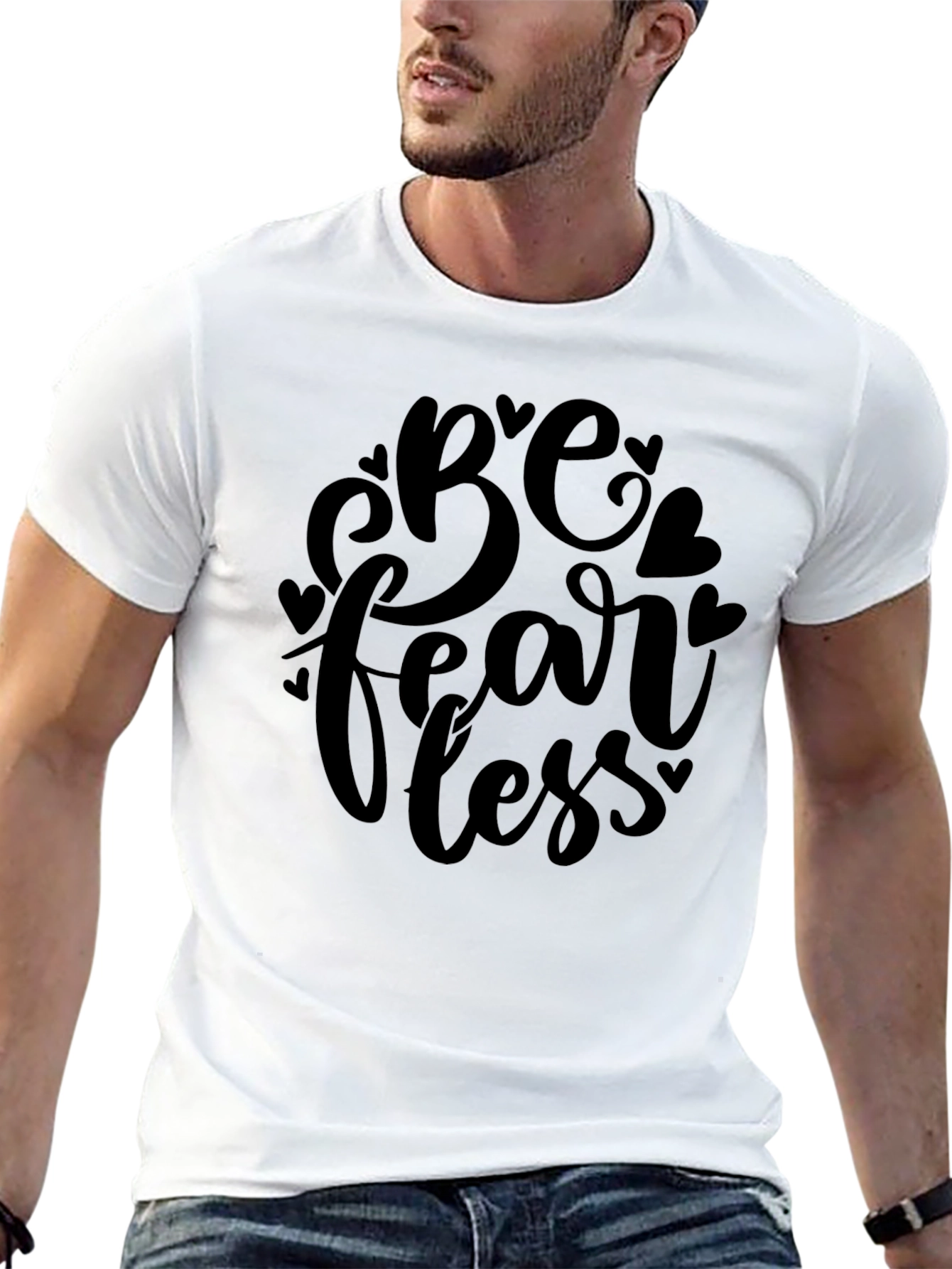 Be Fearless Black Graphic Tee
