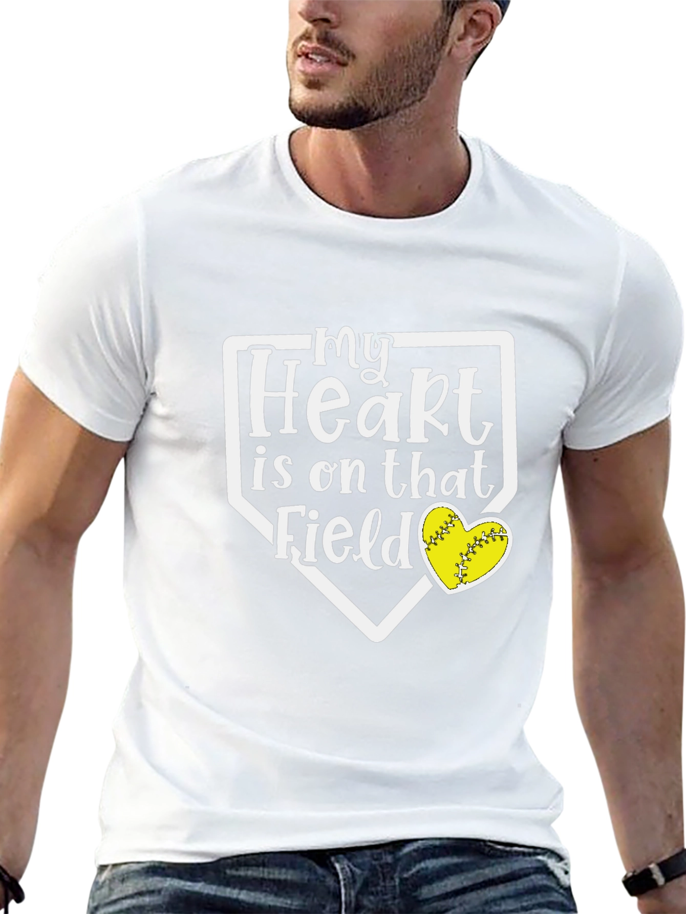 My Heart Is On That Field Softball T-Shirt
