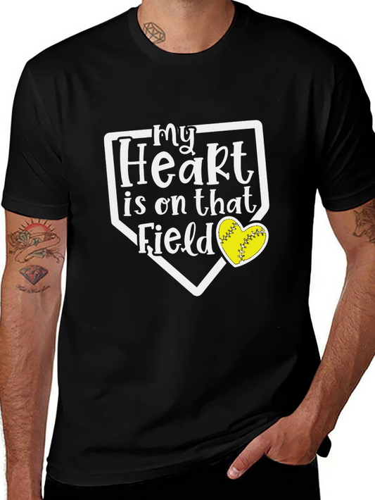 My Heart Is On That Field Softball T-Shirt