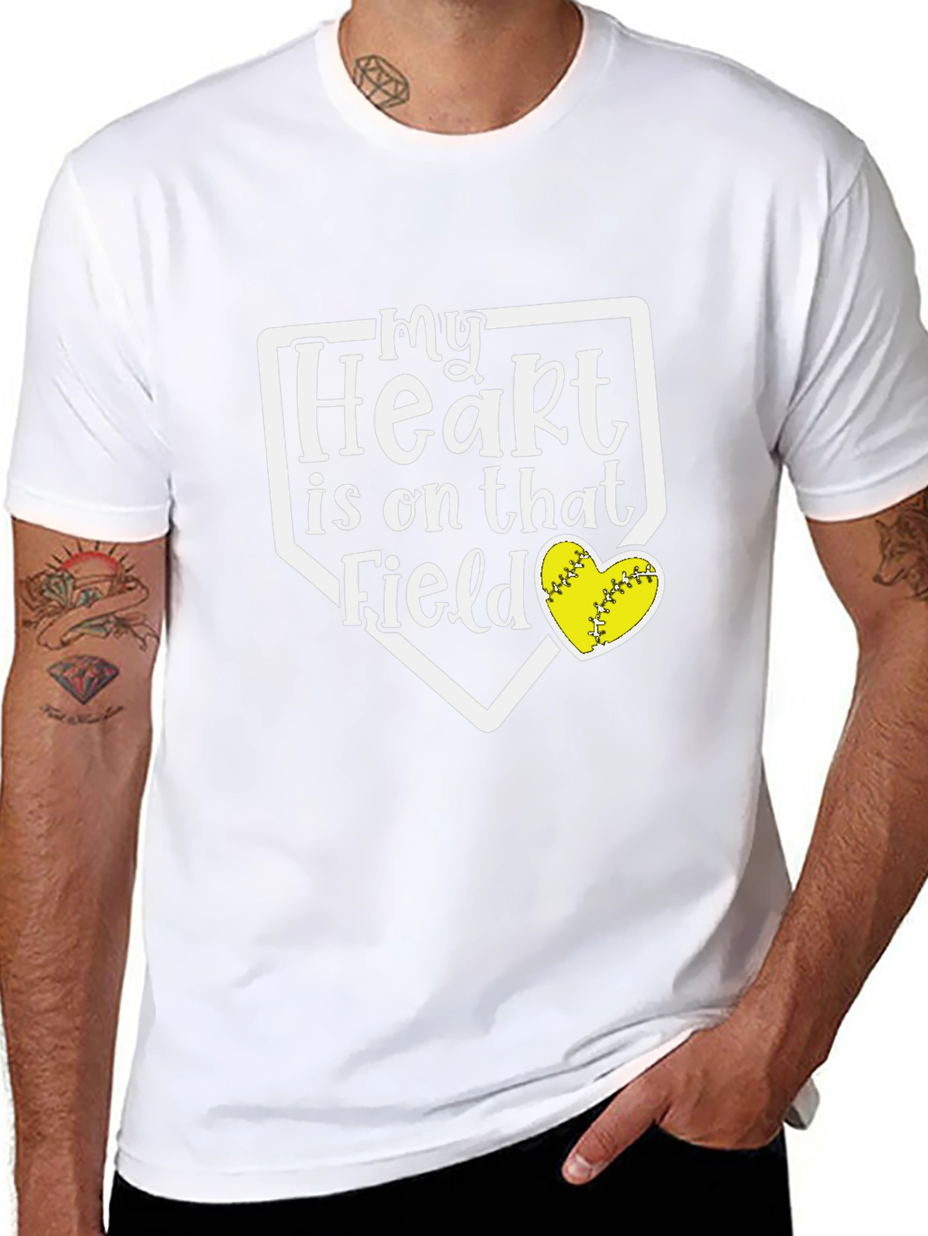 My Heart Is On That Field Softball T-Shirt