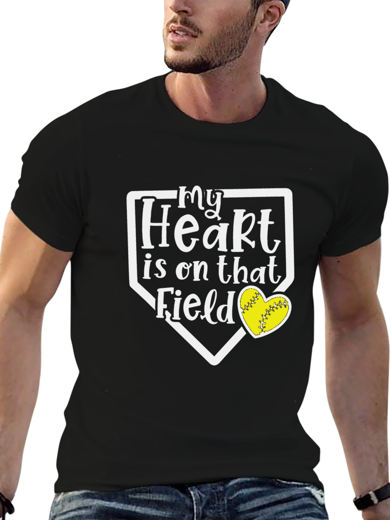 My Heart Is On That Field Softball T-Shirt