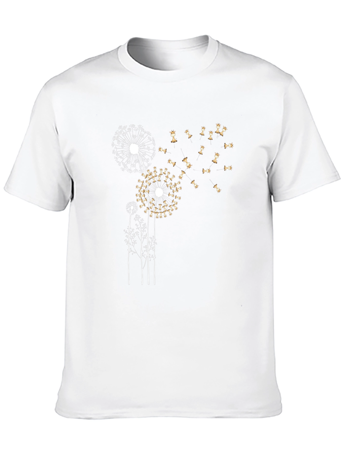 Dandelion Graphic T-Shirt - Black Cotton Blend