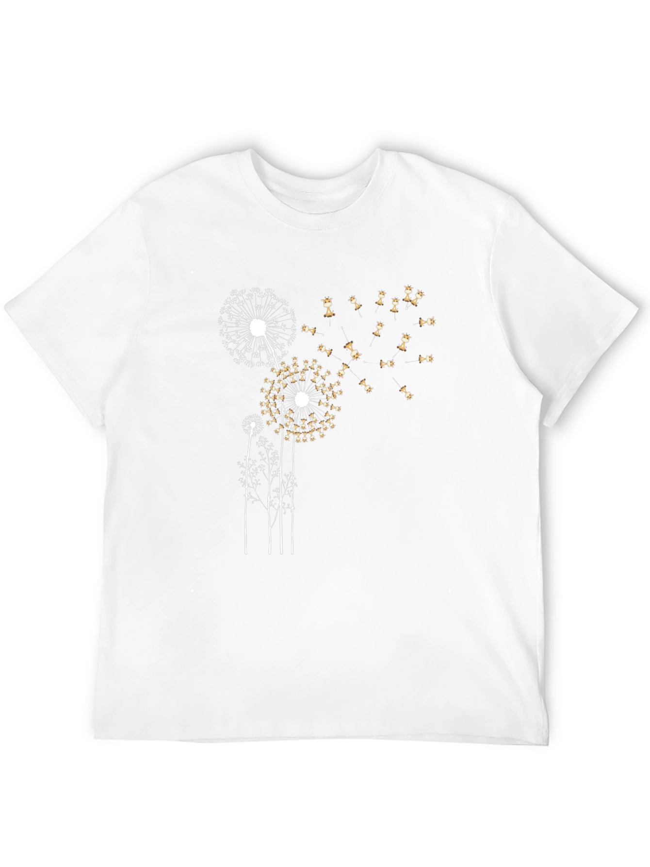 Dandelion Graphic T-Shirt - Black Cotton Blend