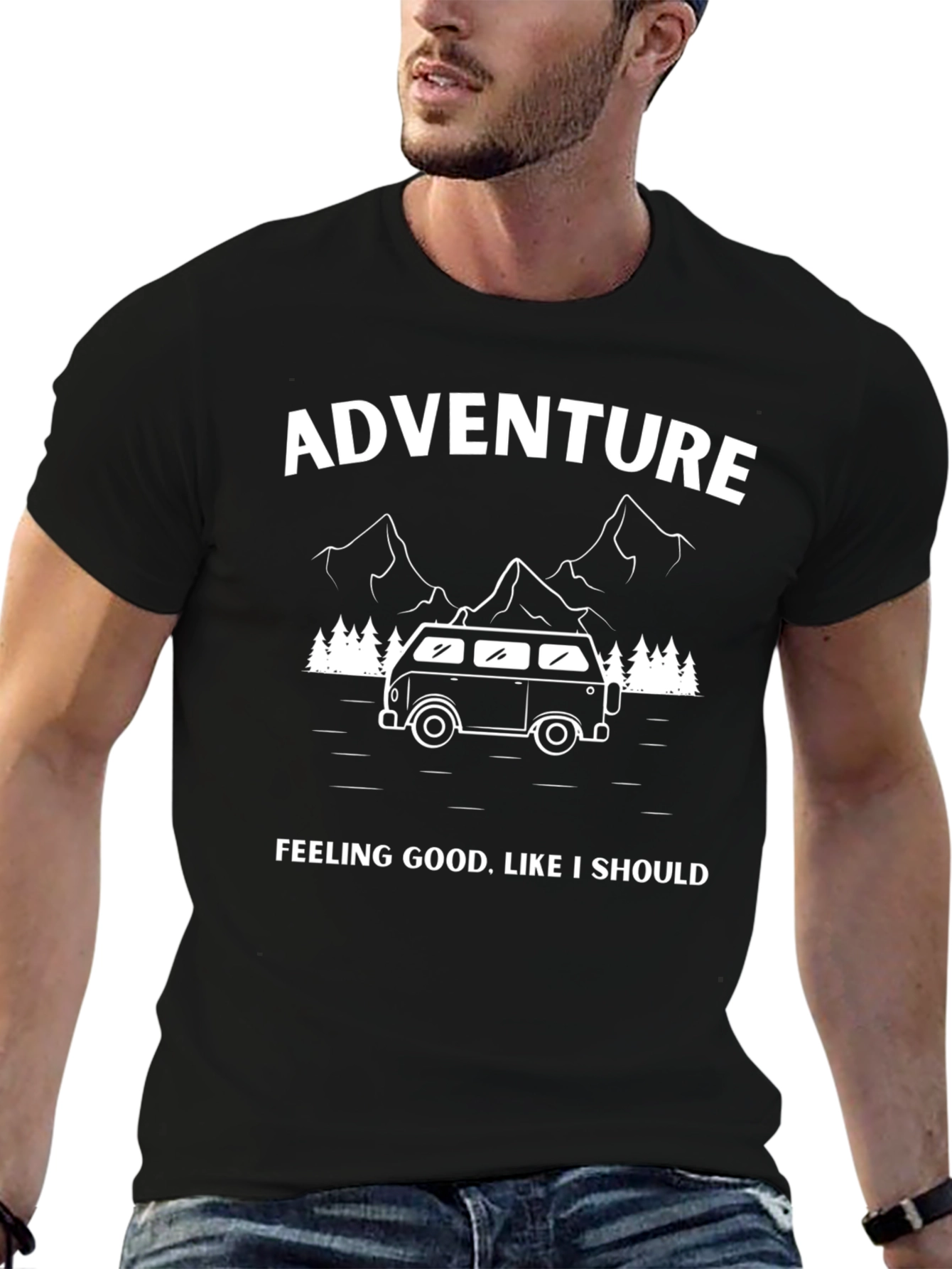 Adventure Van Life T-Shirt - Feeling Good Camping Tee