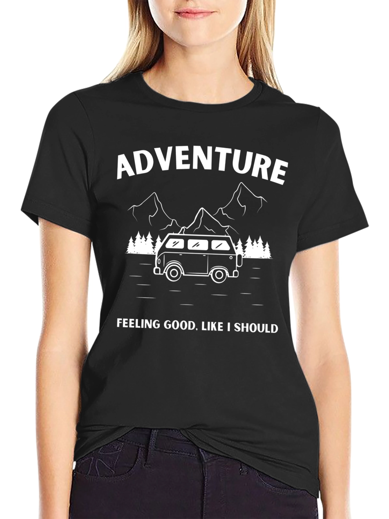 Adventure Van Life T-Shirt - Feeling Good Camping Tee