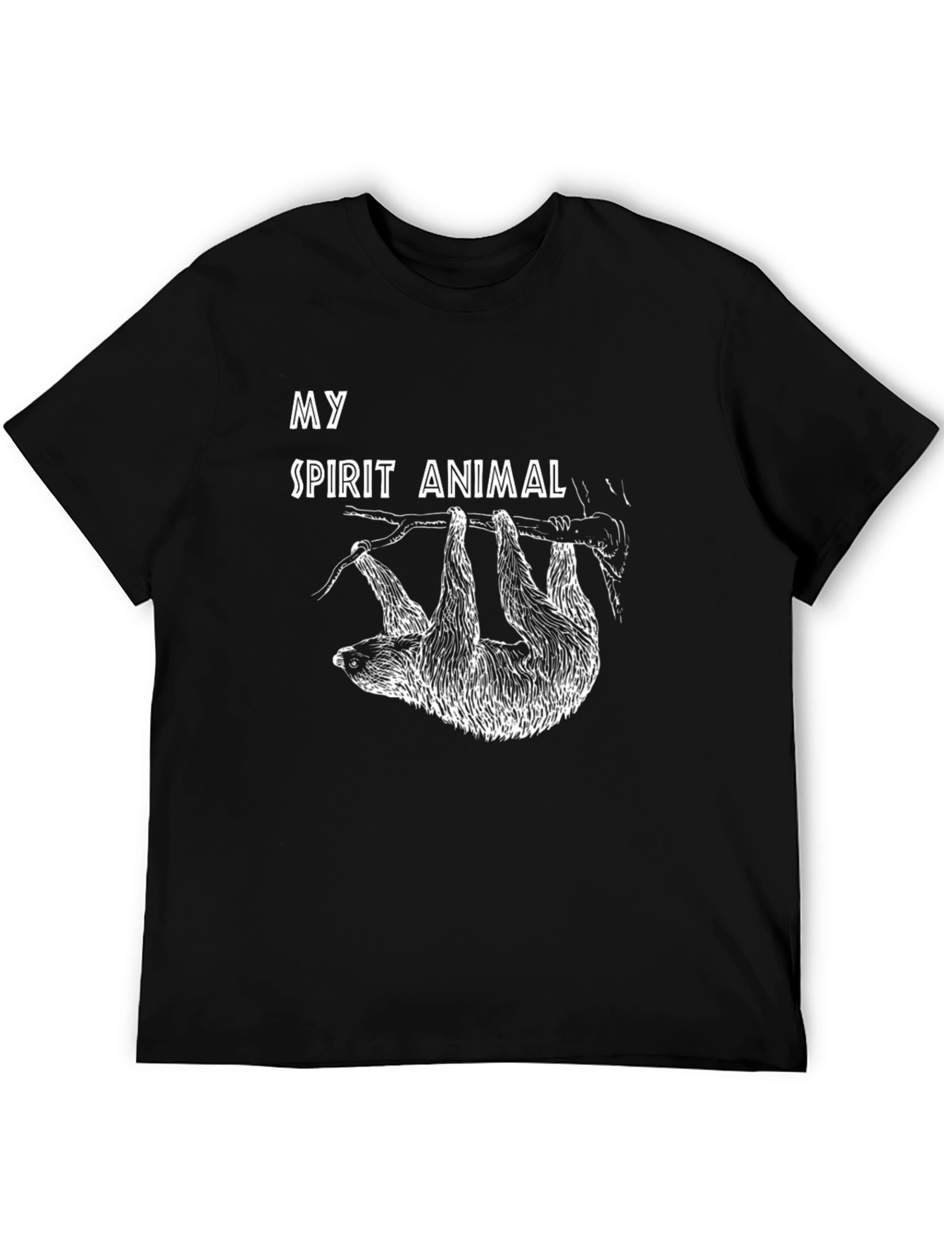 My Spirit Animal Sloth Black T-Shirt