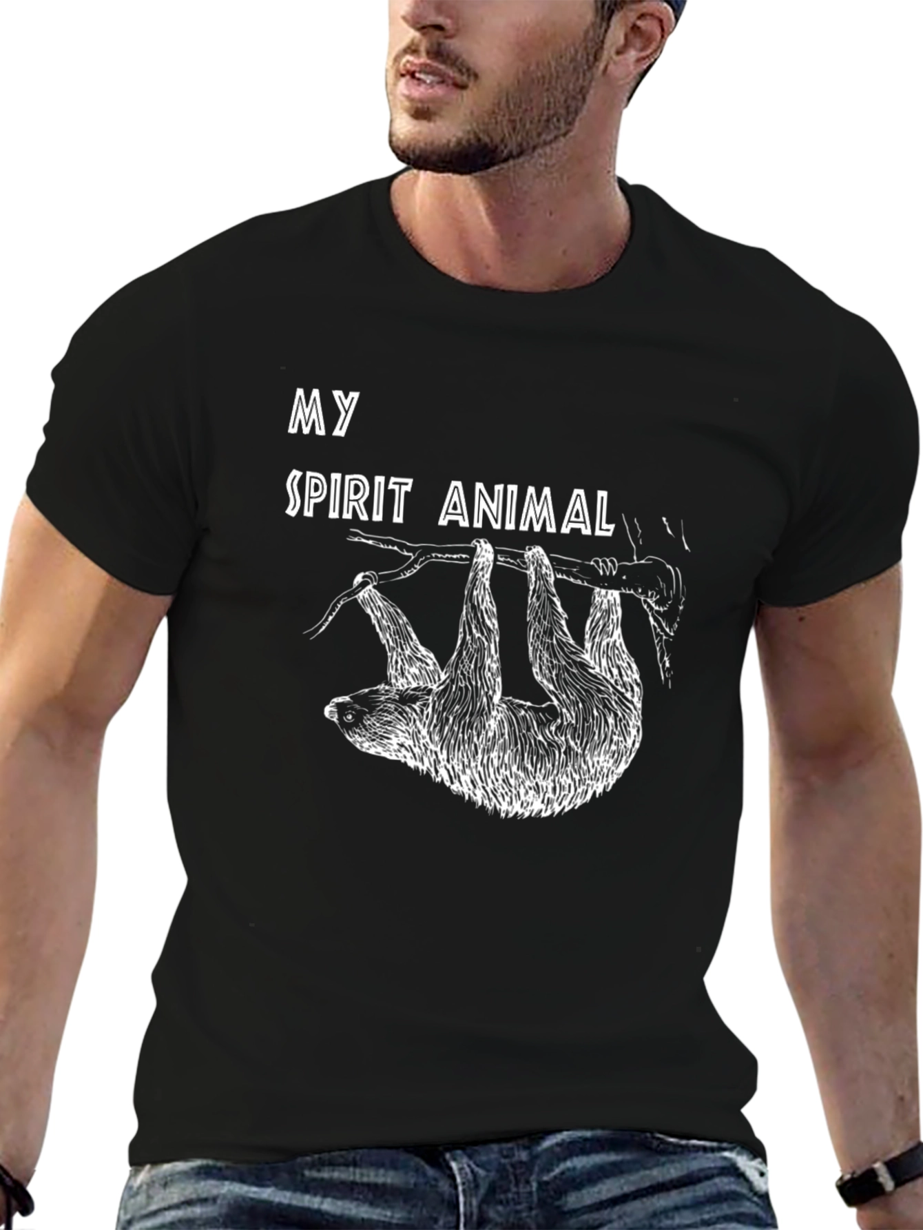 My Spirit Animal Sloth Black T-Shirt