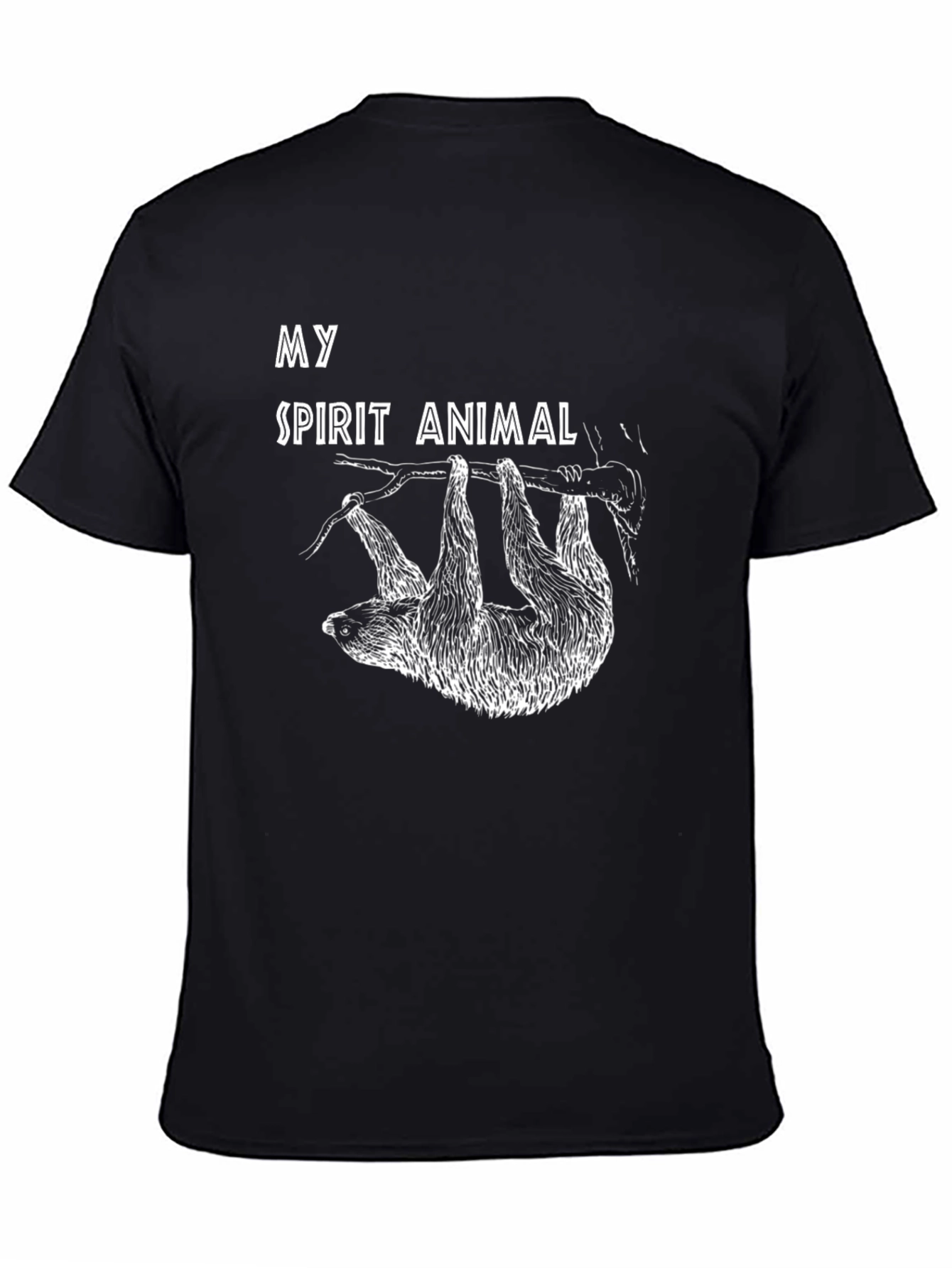 My Spirit Animal Sloth Black T-Shirt
