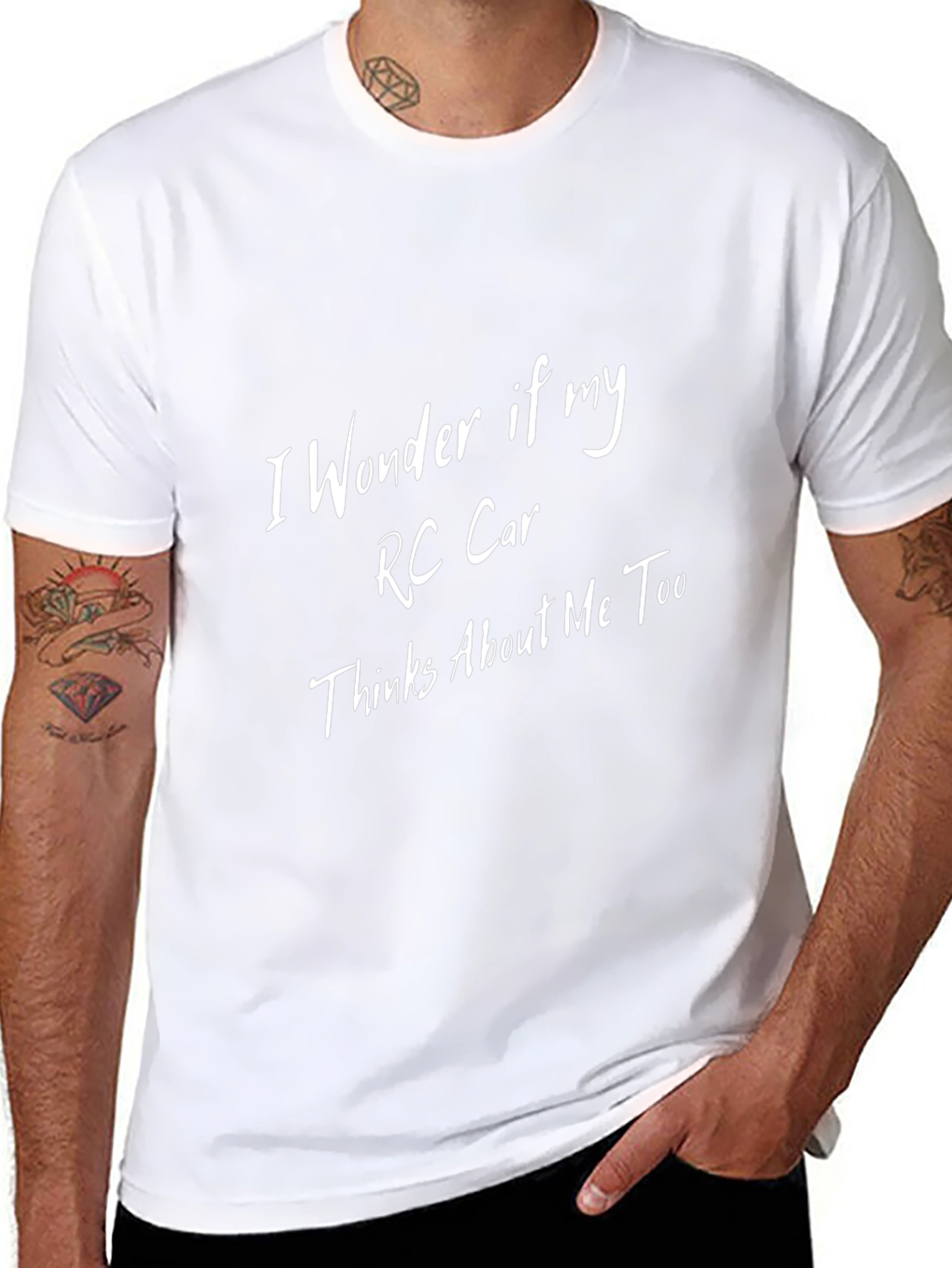 RC Car T-Shirt: Funny Think About Me Design