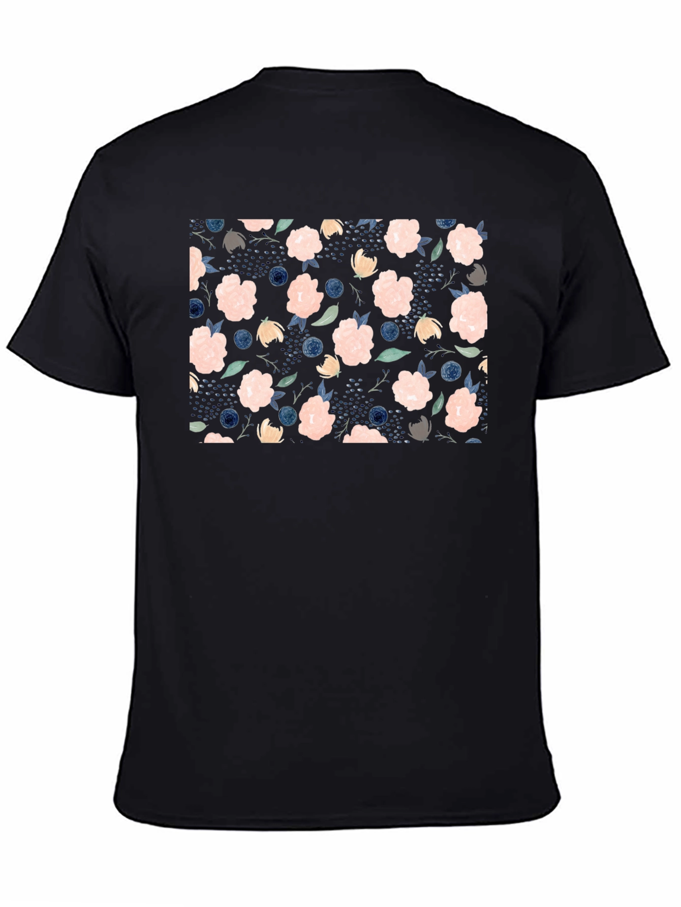 Floral Blossom T-Shirt - Stylish Black Tee
