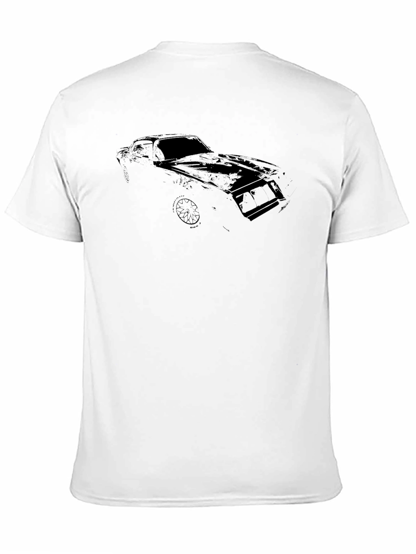 Mens Black Car Graphic Tee