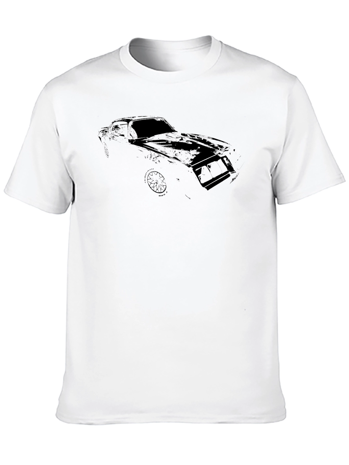 Mens Black Car Graphic Tee