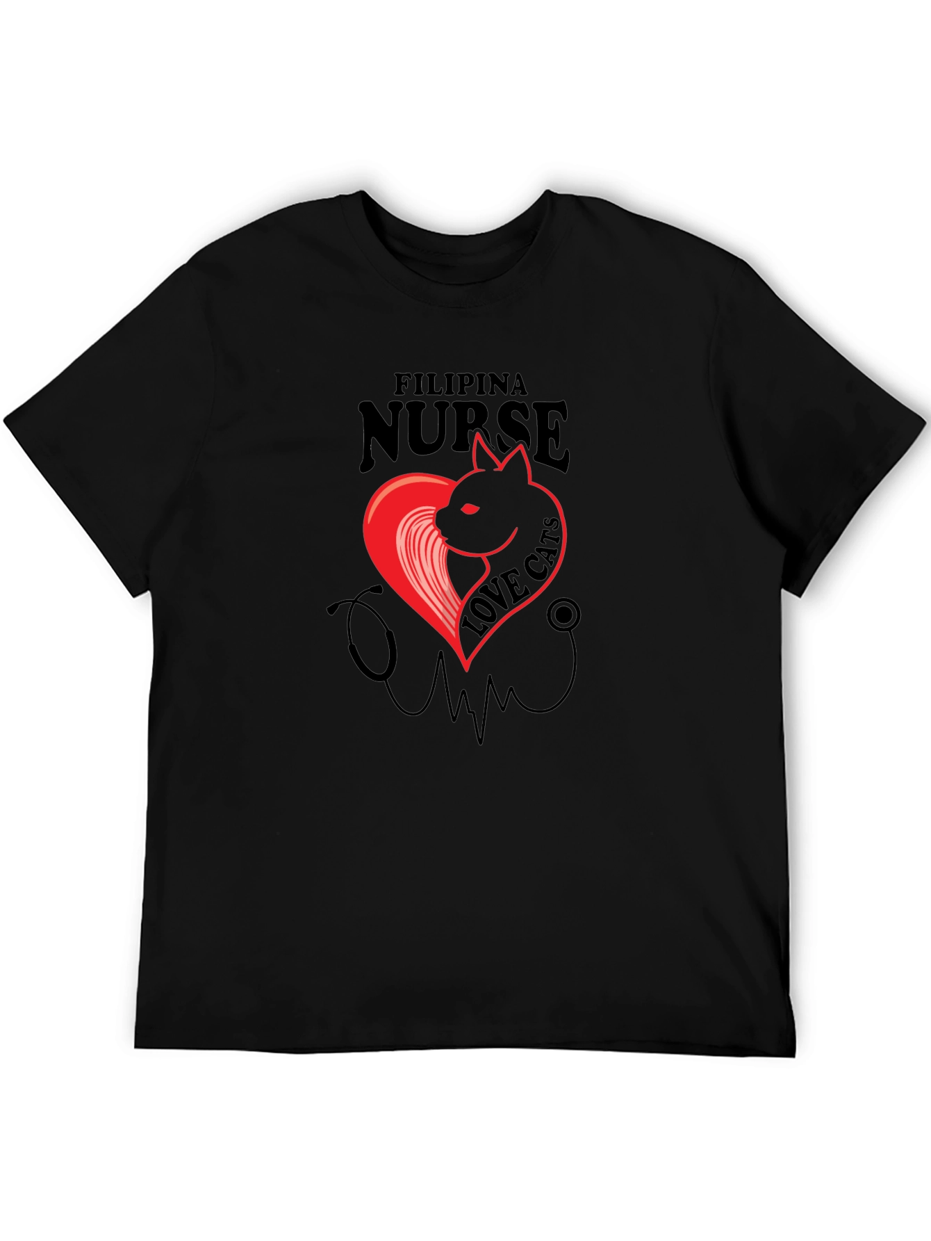 Filipina Nurse Cat Lover T-Shirt