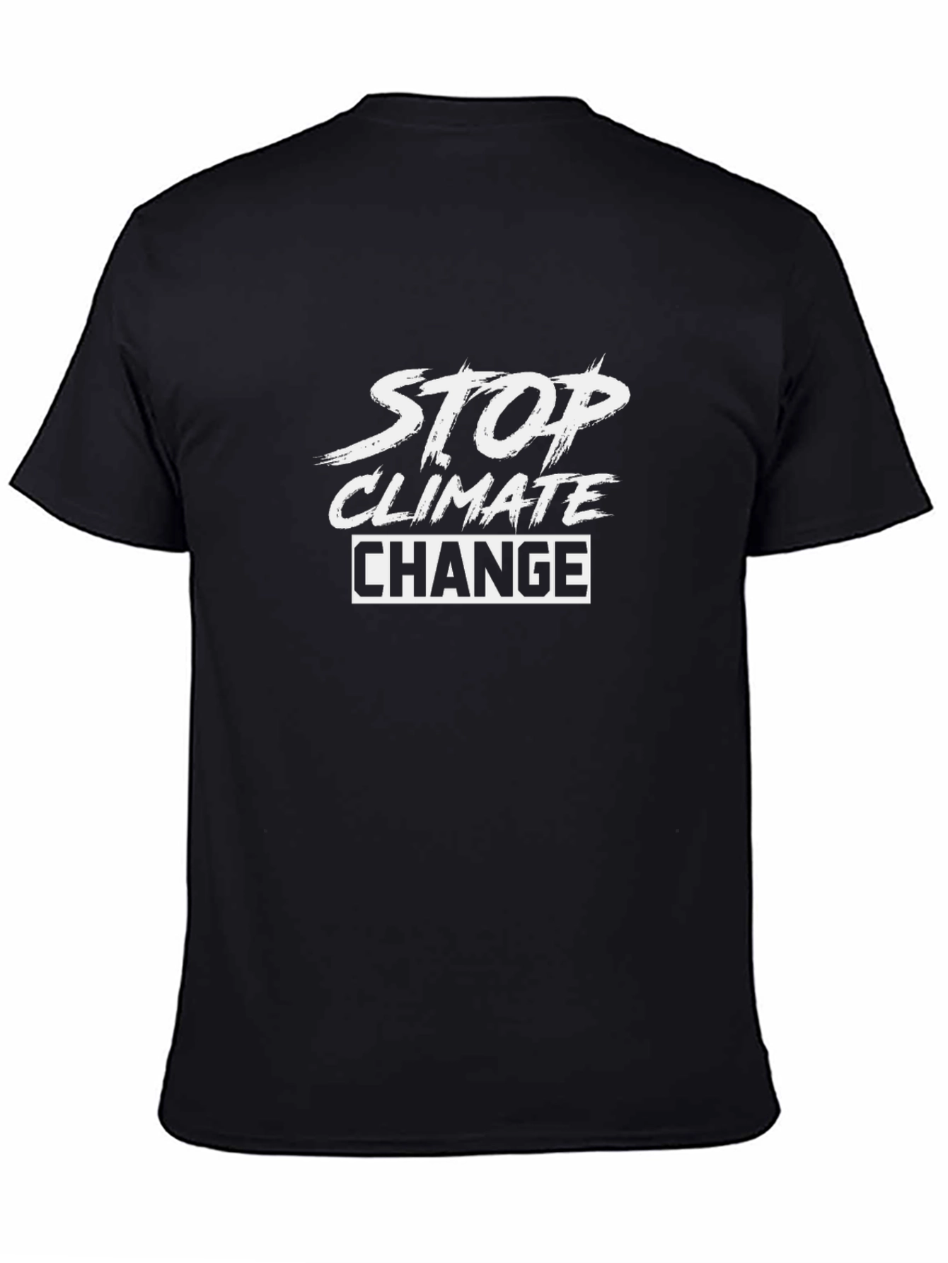 Stop Climate Change Black Graphic T-Shirt