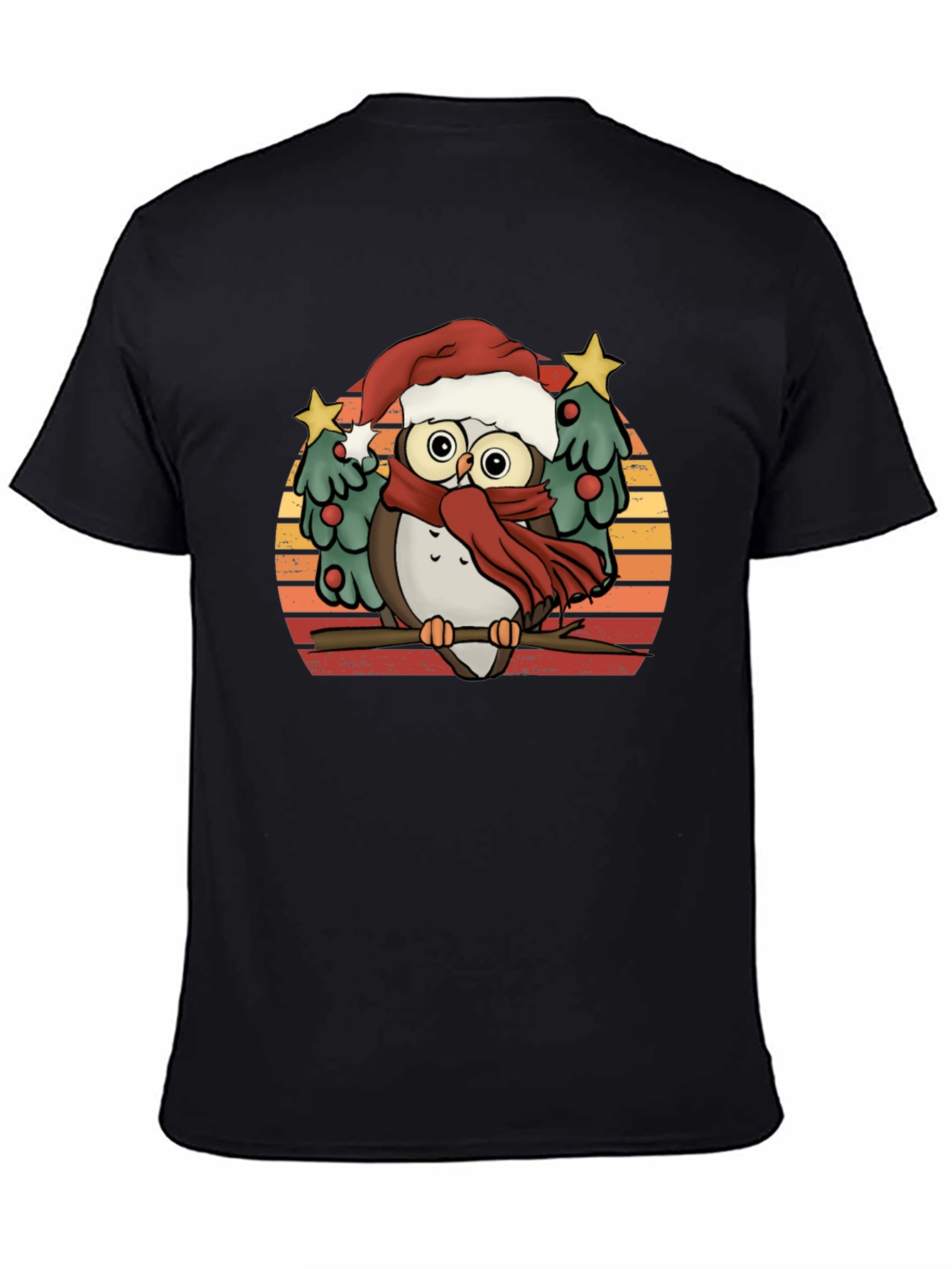 Christmas Owl T-Shirt Holiday Season Tee