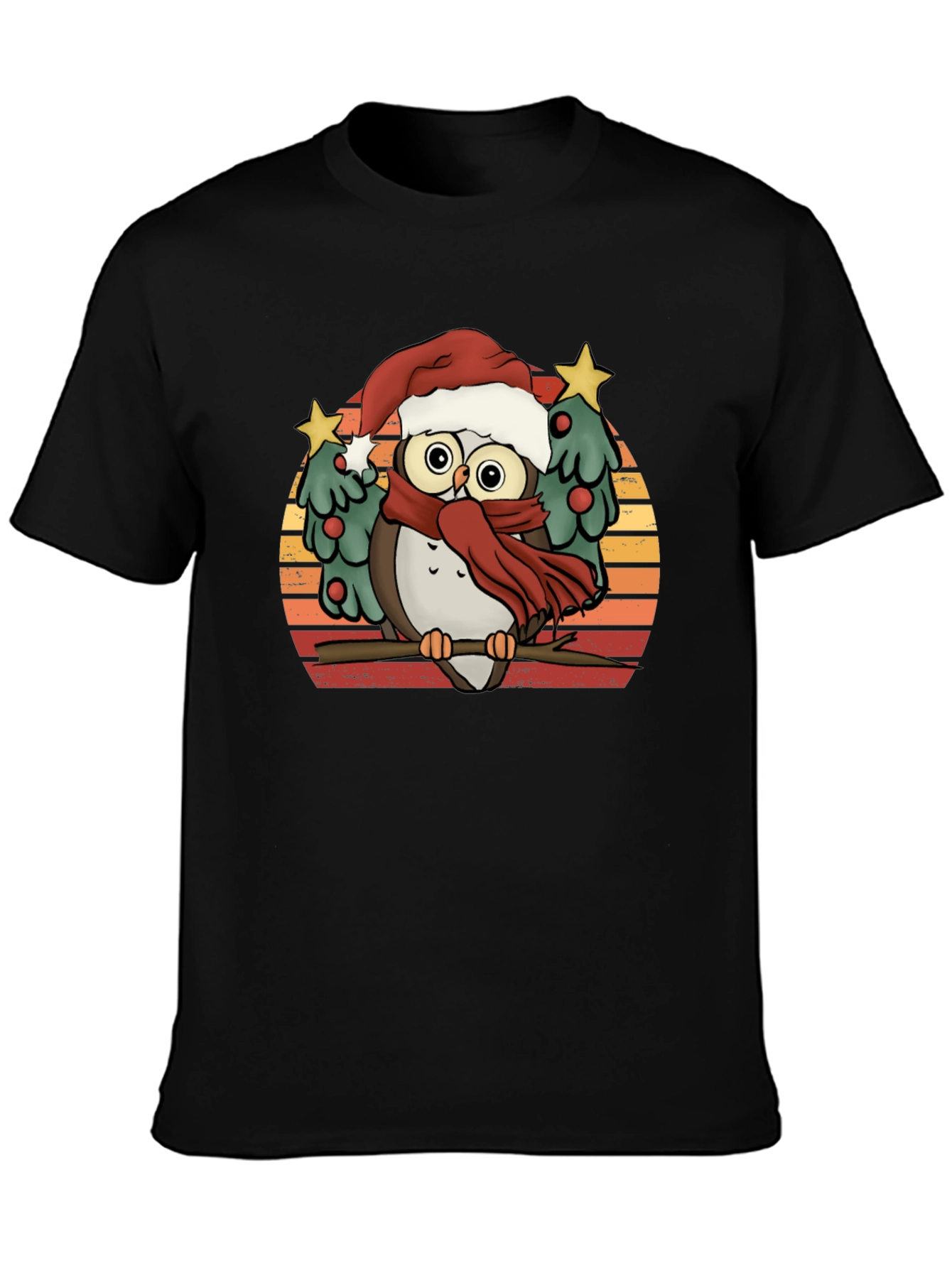 Christmas Owl T-Shirt Holiday Season Tee