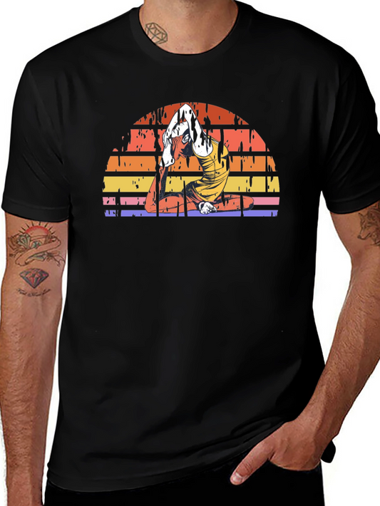 Yoga Pose Sunset Graphic Tee
