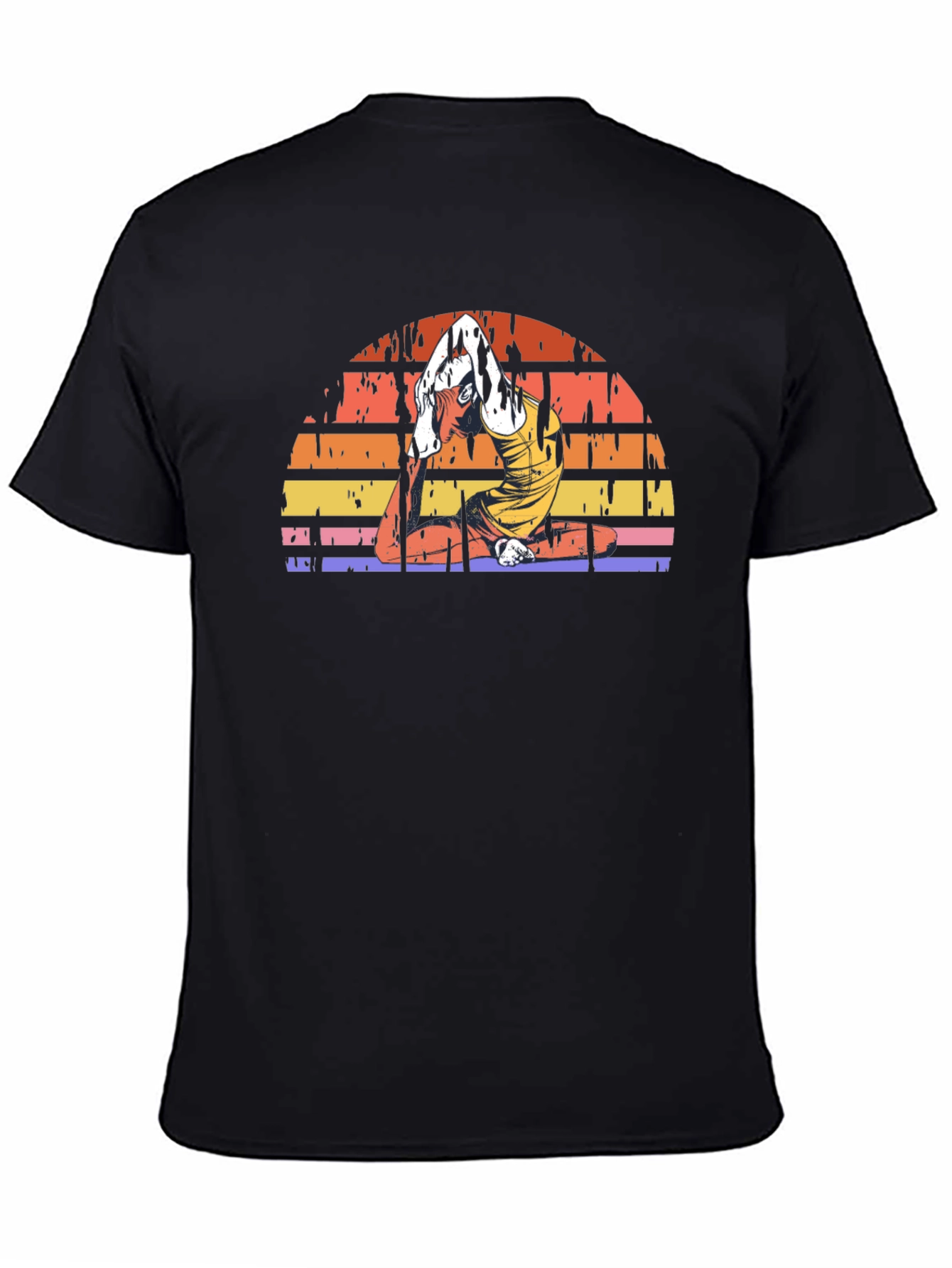Yoga Pose Sunset Graphic Tee
