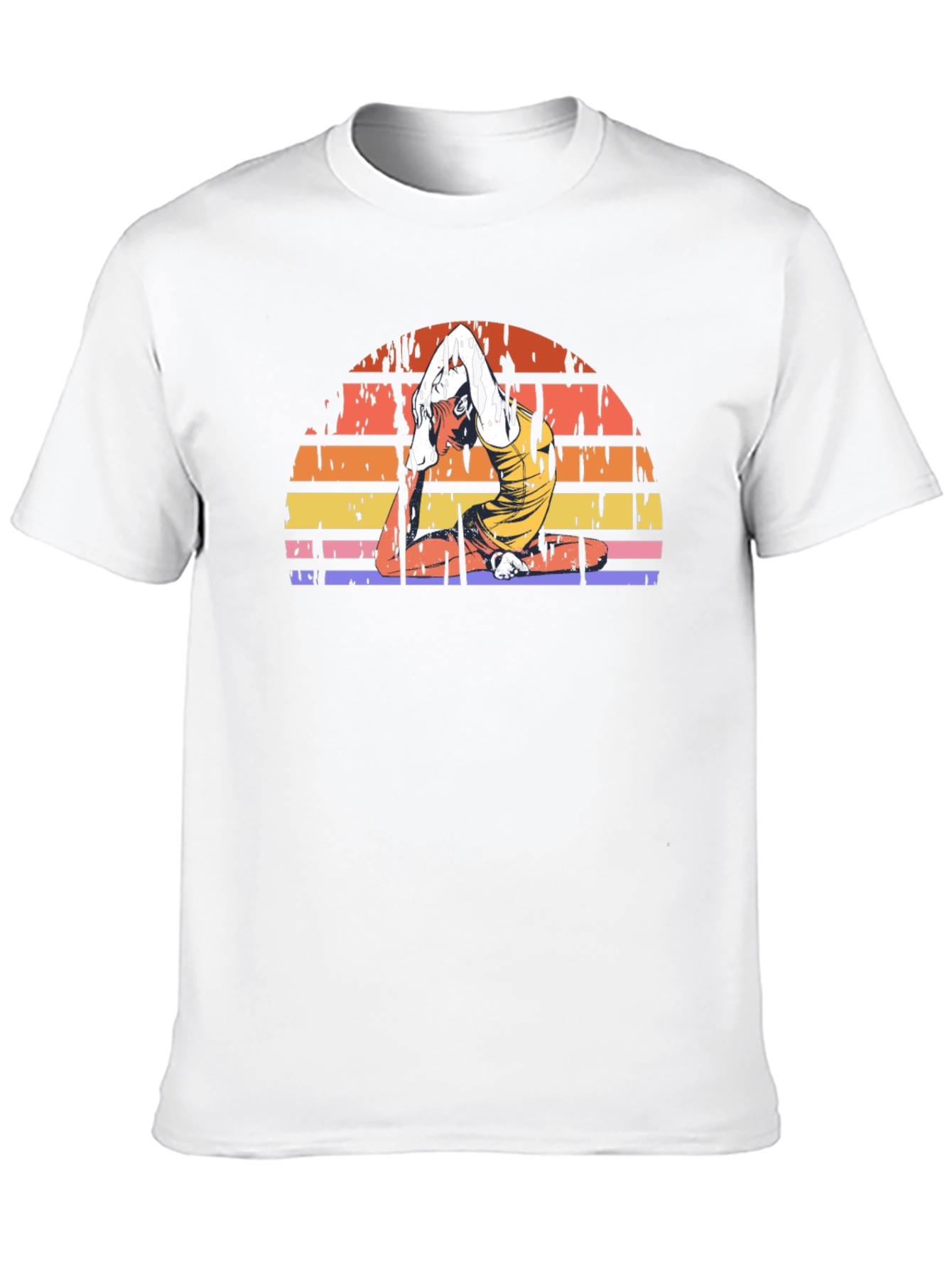 Yoga Pose Sunset Graphic Tee