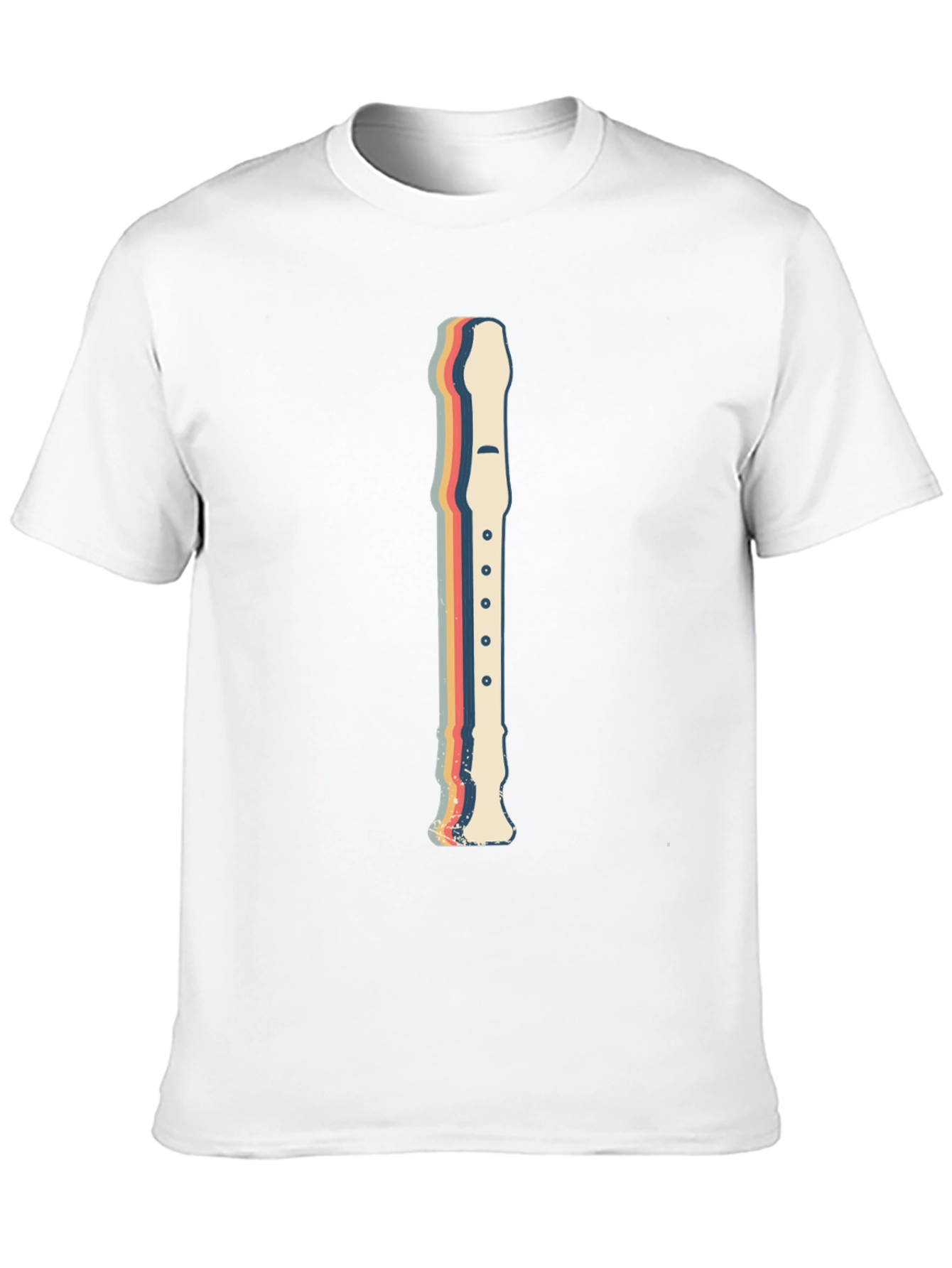 Retro Recorder Music T-Shirt - Black