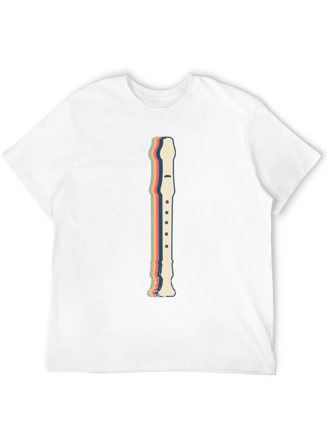 Retro Recorder Music T-Shirt - Black
