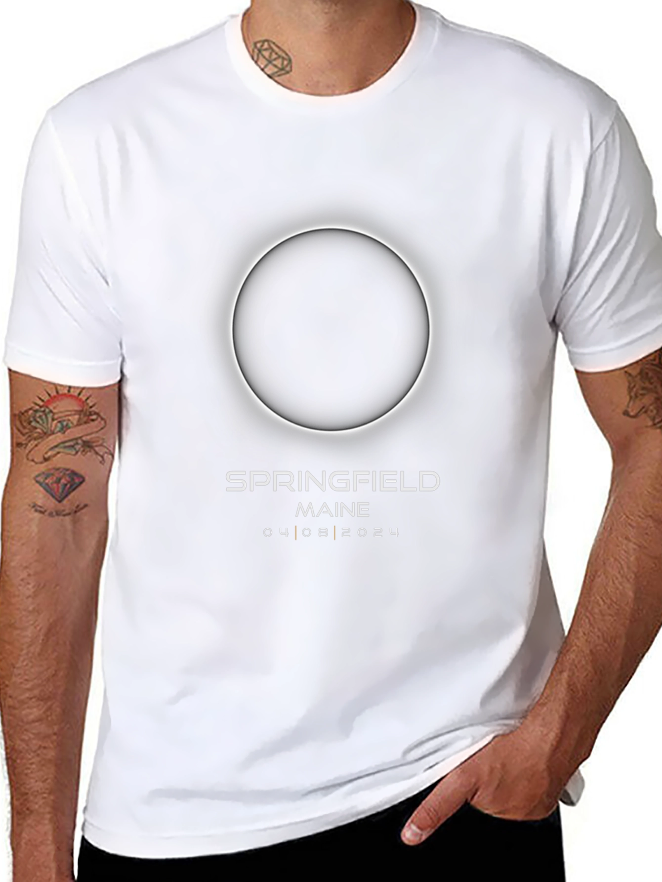 Springfield Maine Eclipse 04/08/2024 Black T-Shirt