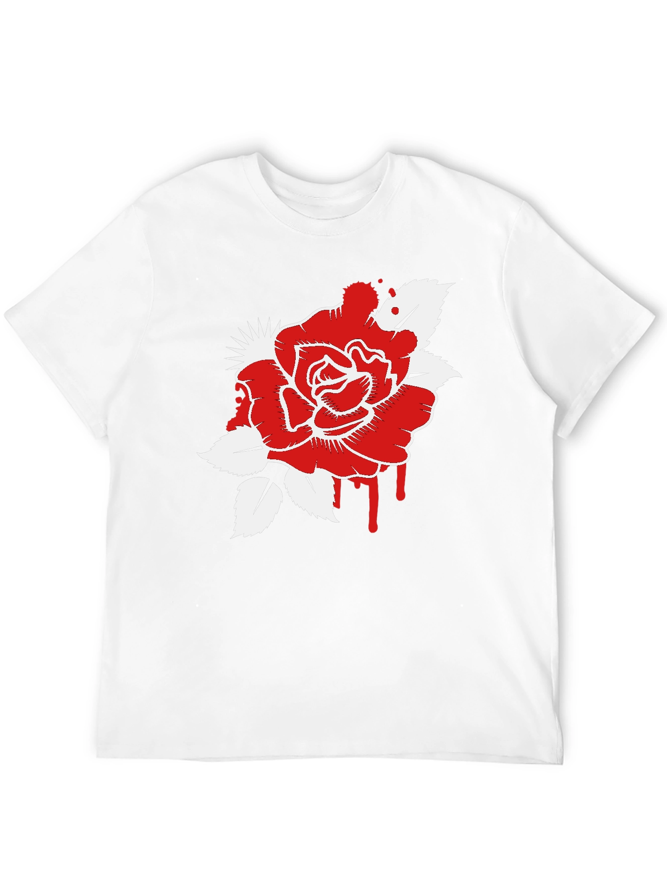 Bloody Rose Graphic T-Shirt - Mens Black Tee