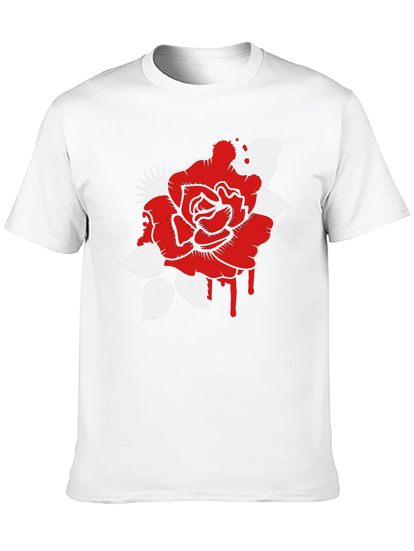 Bloody Rose Graphic T-Shirt - Mens Black Tee