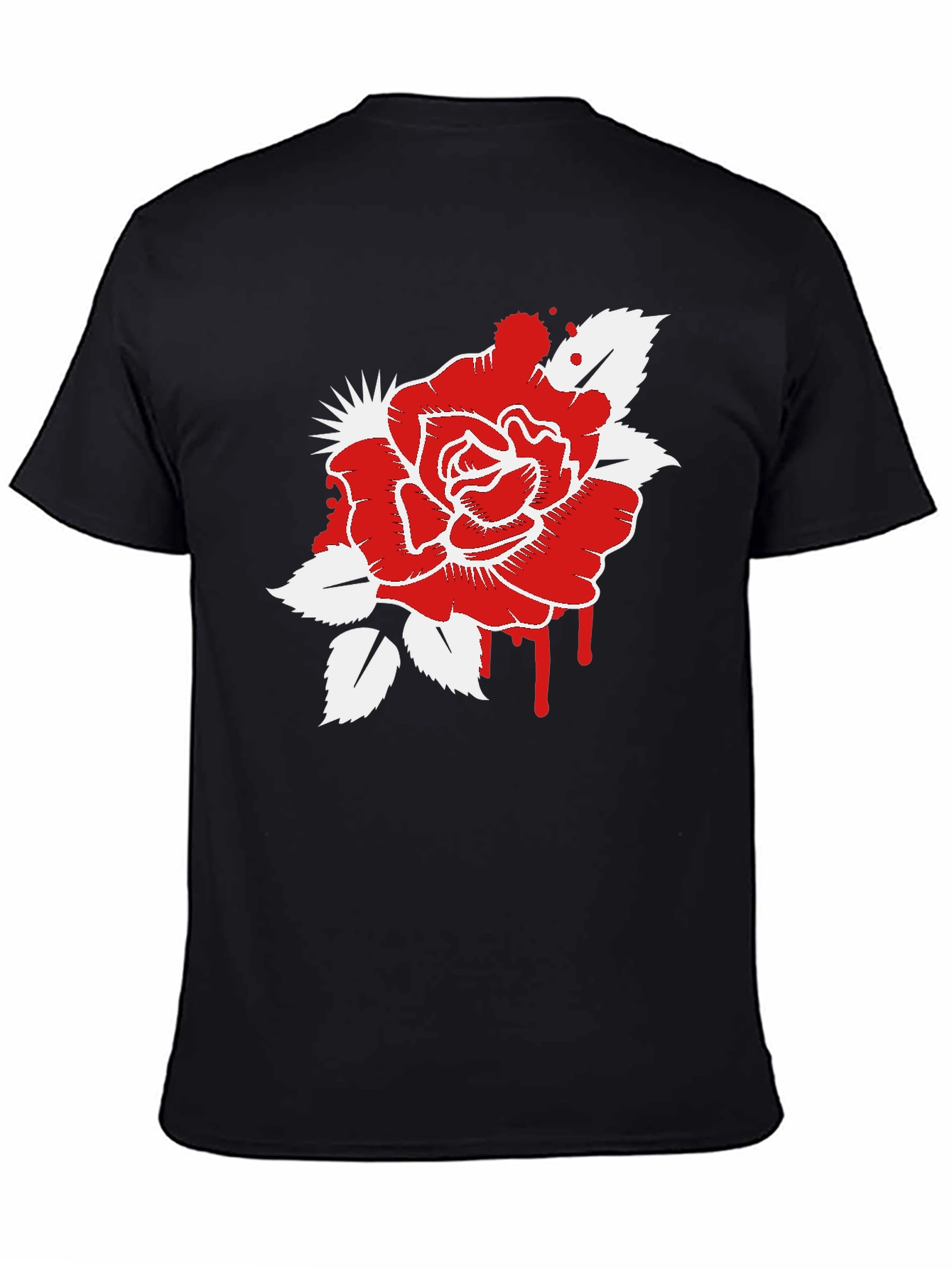 Bloody Rose Graphic T-Shirt - Mens Black Tee
