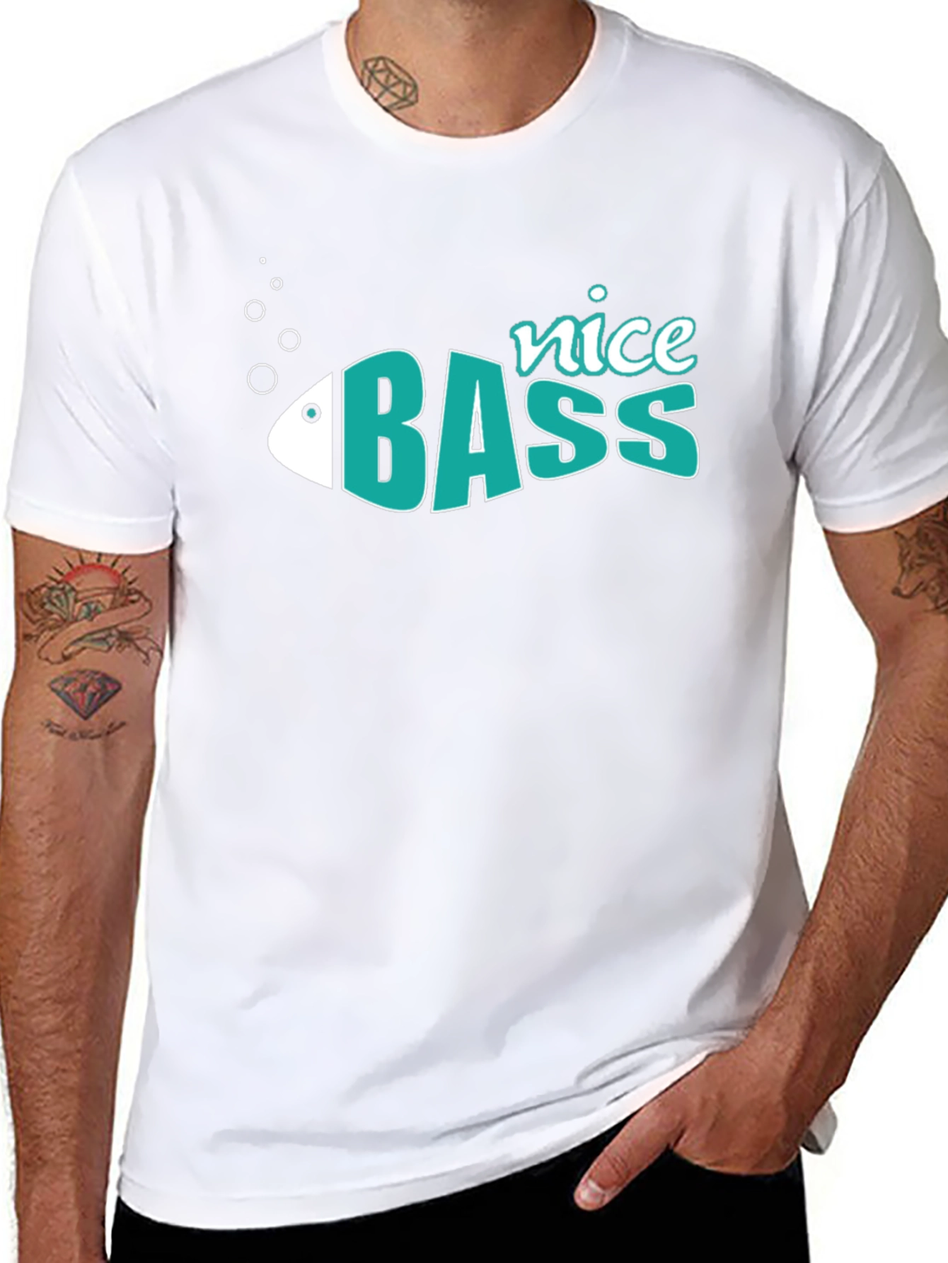 Nice Bass Fish Graphic T-Shirt