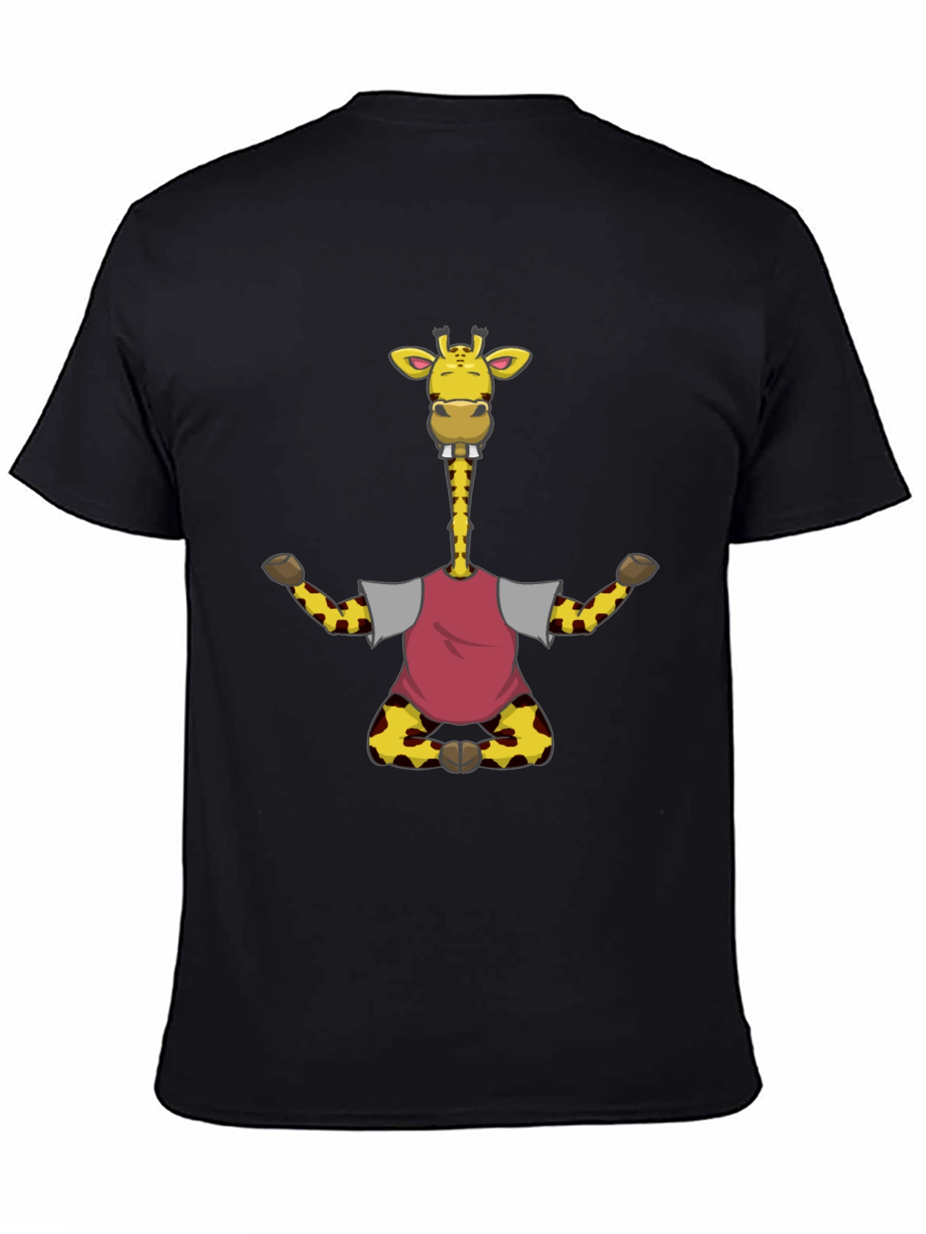 Funny Giraffe T-Shirt - Mens Black Tee