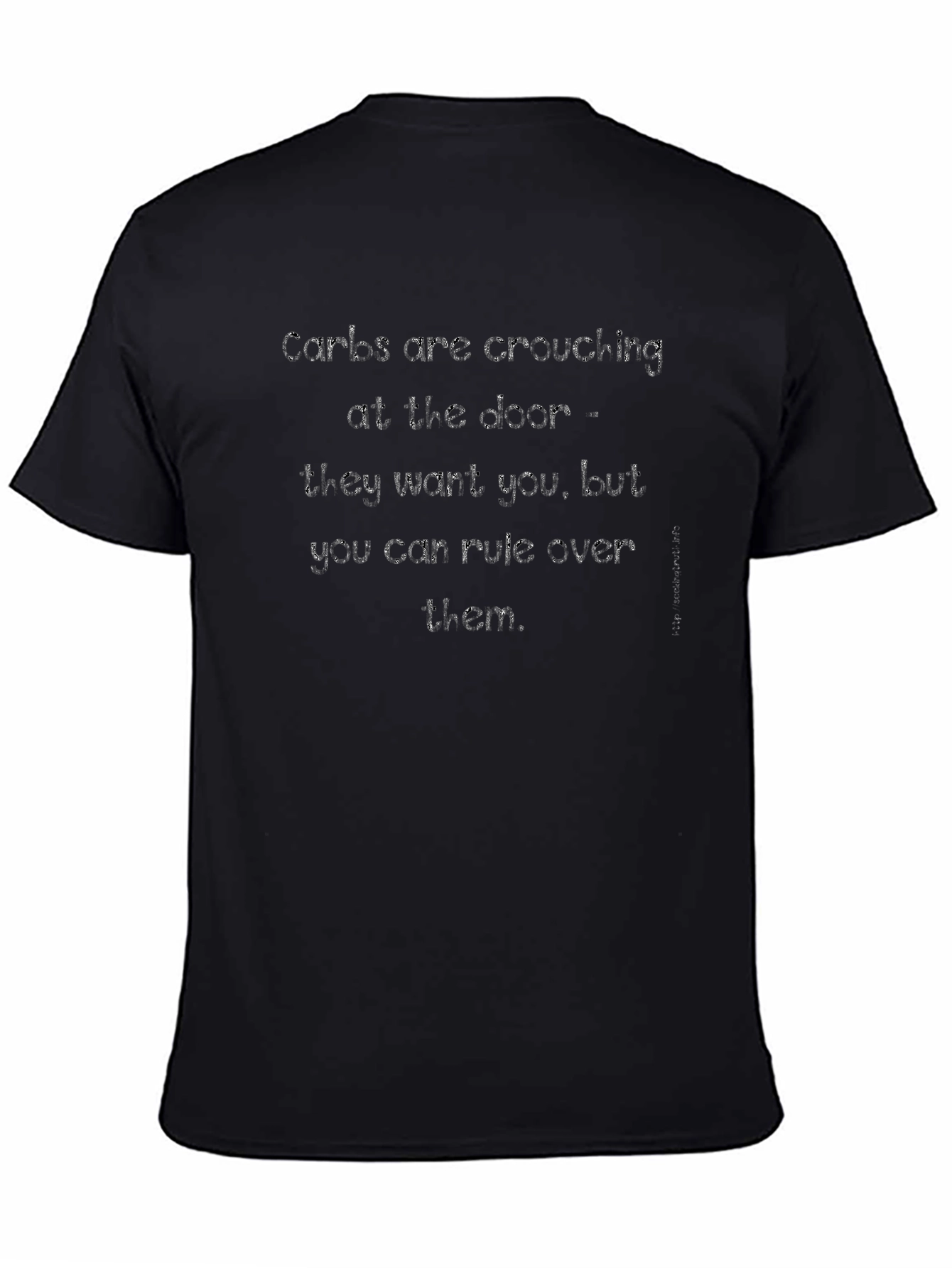 Carbs Are Crouching at The Door Black T-Shirt
