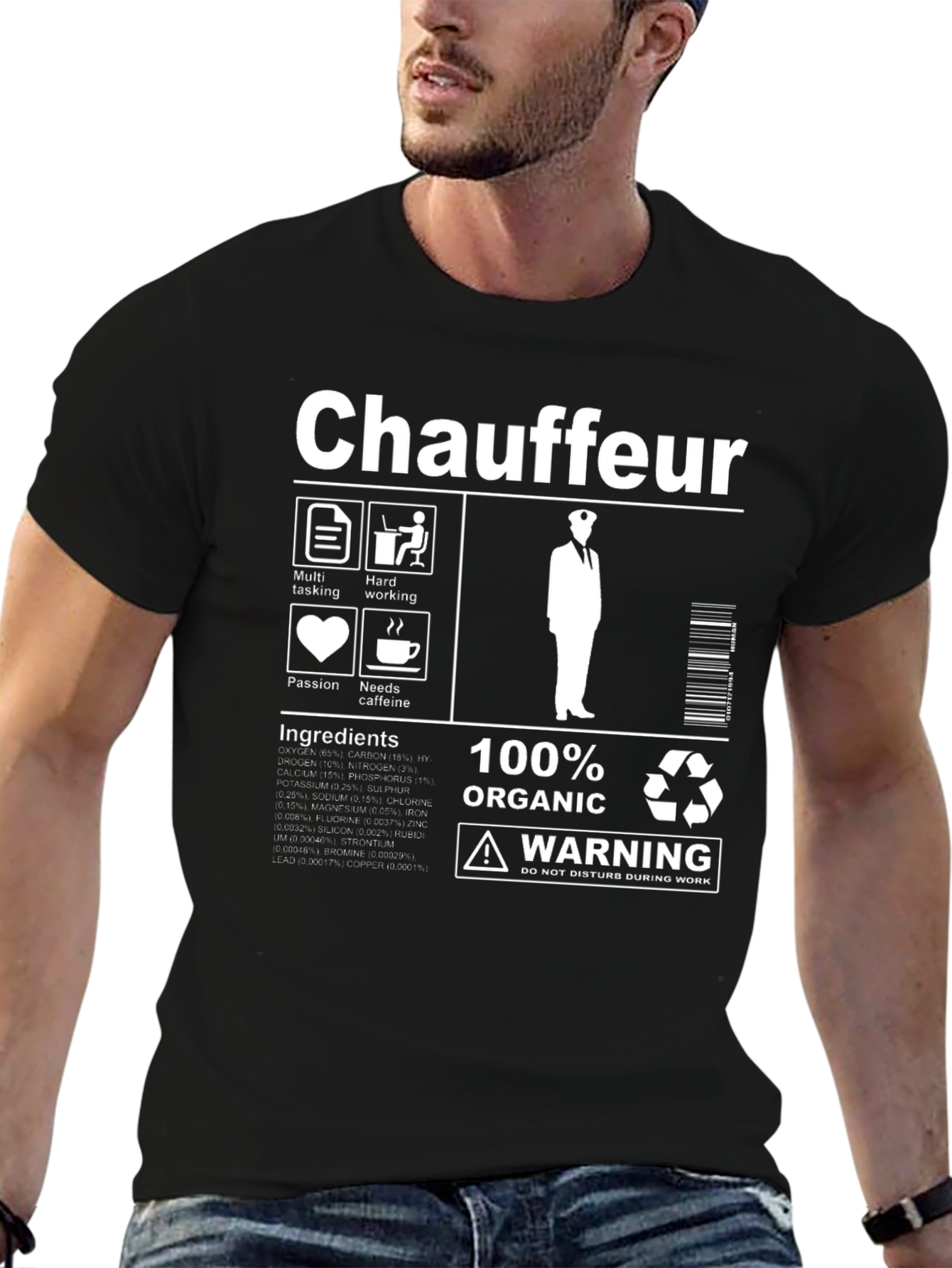 Chauffeur Ingredients Black T-Shirt