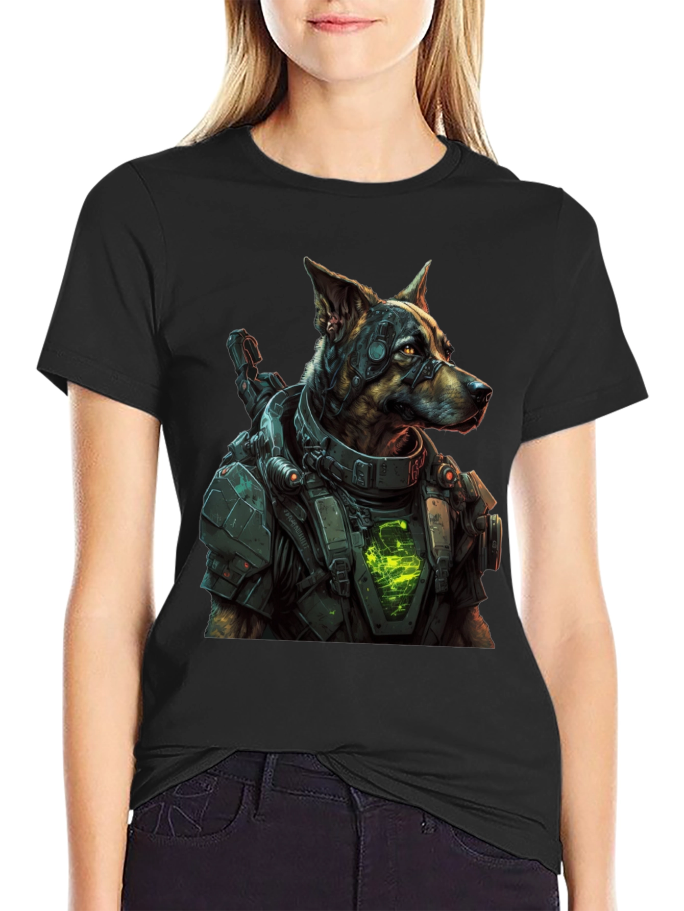Cyberpunk Dog T-Shirt | Futuristic Dog Graphic Tee | Sci-Fi Dog Lover Shirt | Dog Lover Gift | Free Shipping $50+