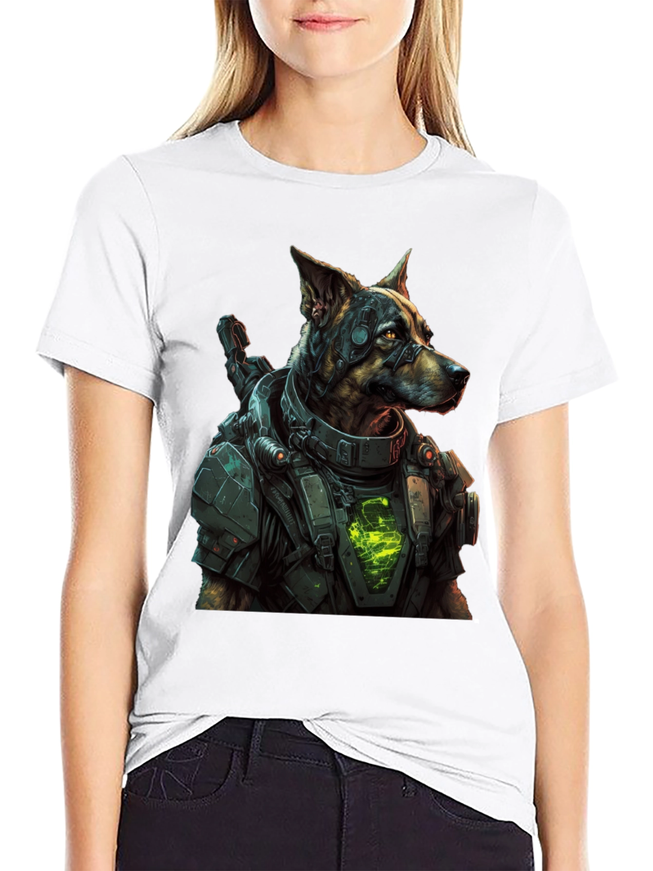 Cyberpunk Dog T-Shirt | Futuristic Dog Graphic Tee | Sci-Fi Dog Lover Shirt | Dog Lover Gift | Free Shipping $50+
