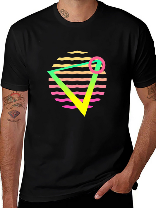 Retro Wave Graphic Tee - 80s Style T-Shirt