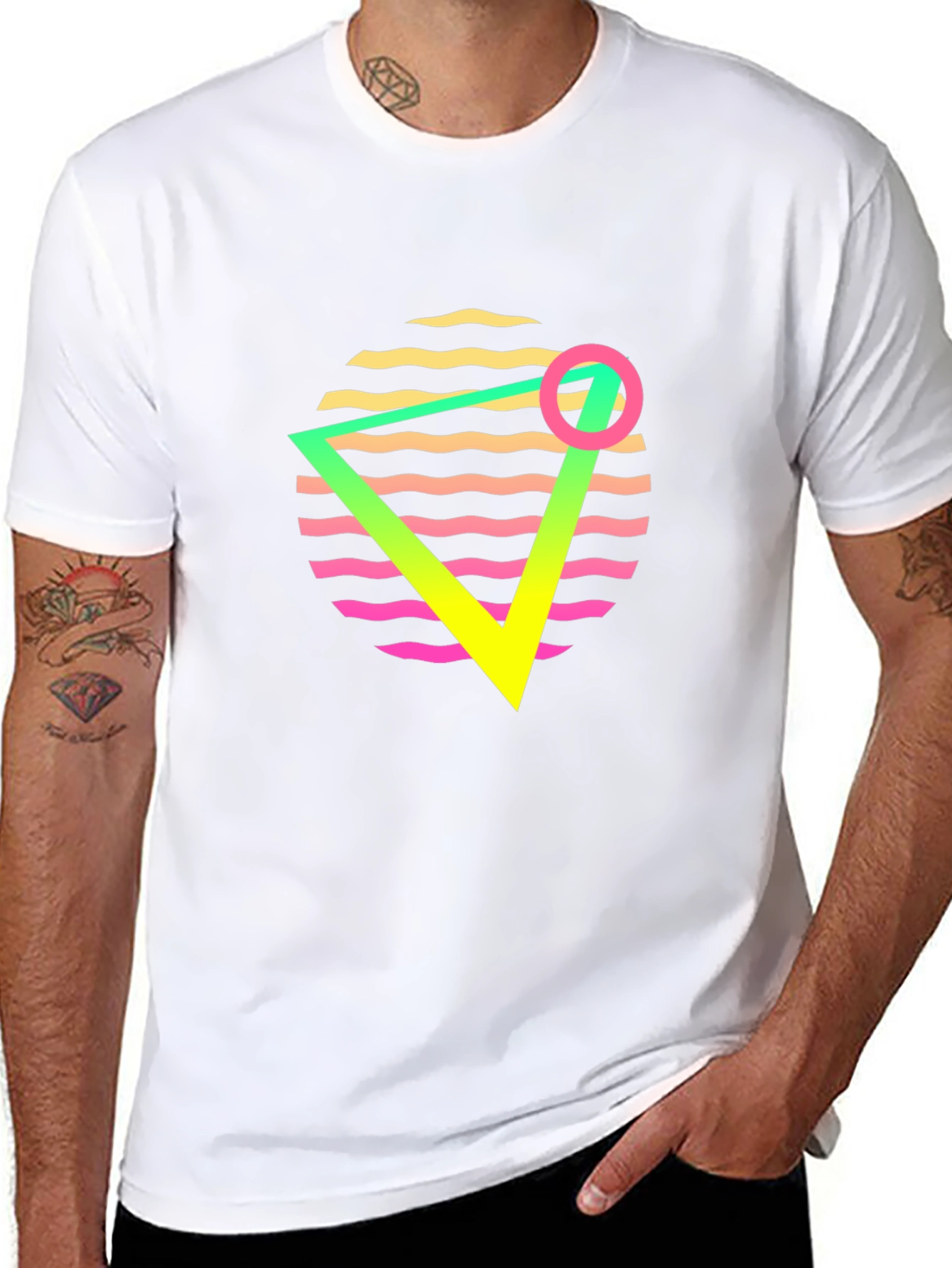 Retro Wave Graphic Tee - 80s Style T-Shirt