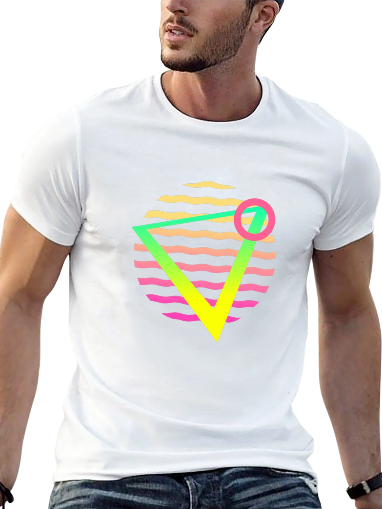 Retro Wave Graphic Tee - 80s Style T-Shirt