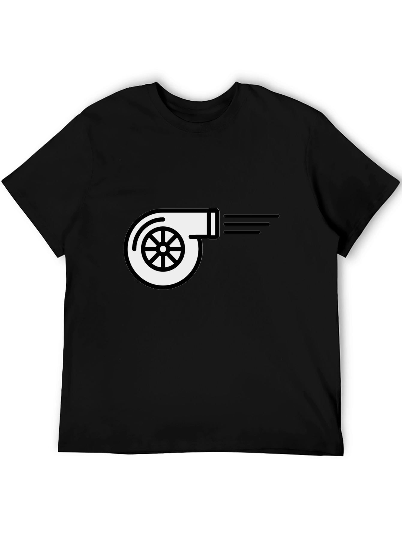 Turbocharger T-Shirt - Black Cotton Blend