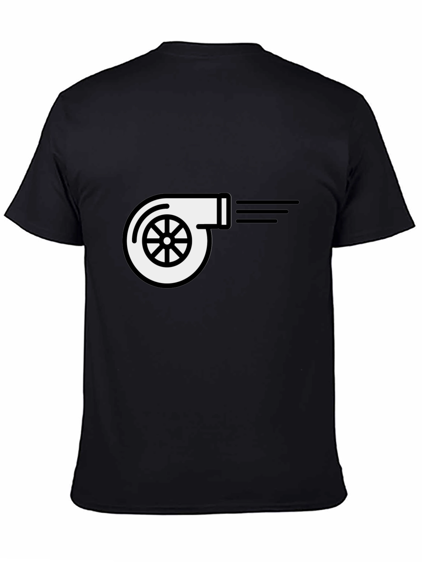 Turbocharger T-Shirt - Black Cotton Blend