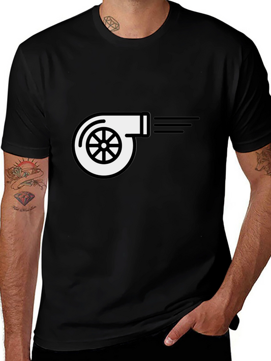 Turbocharger T-Shirt - Black Cotton Blend