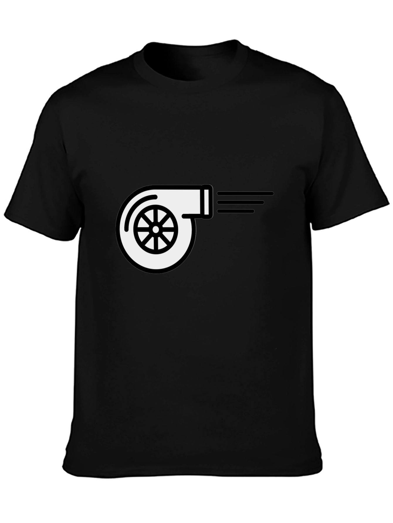 Turbocharger T-Shirt - Black Cotton Blend