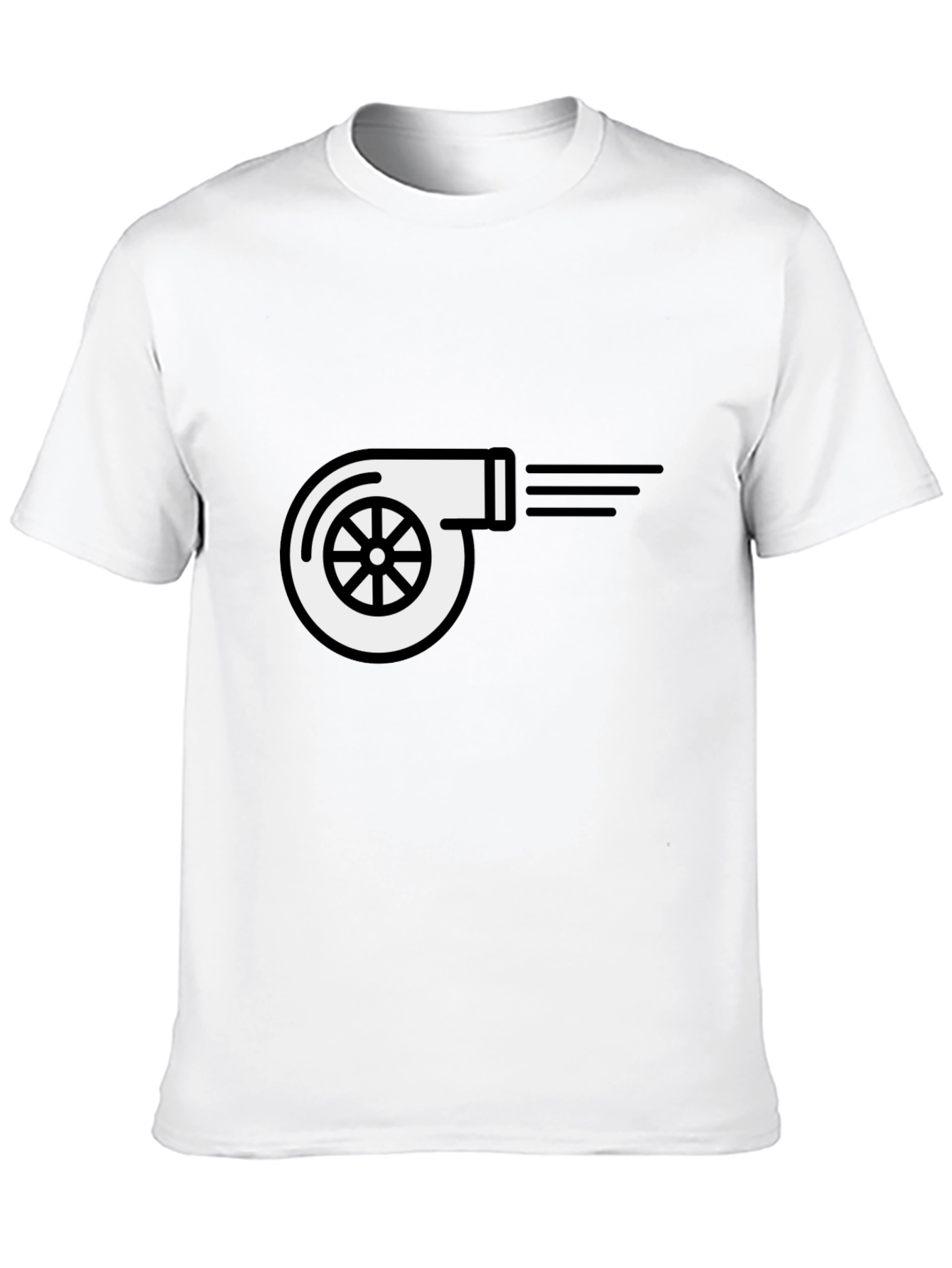 Turbocharger T-Shirt - Black Cotton Blend