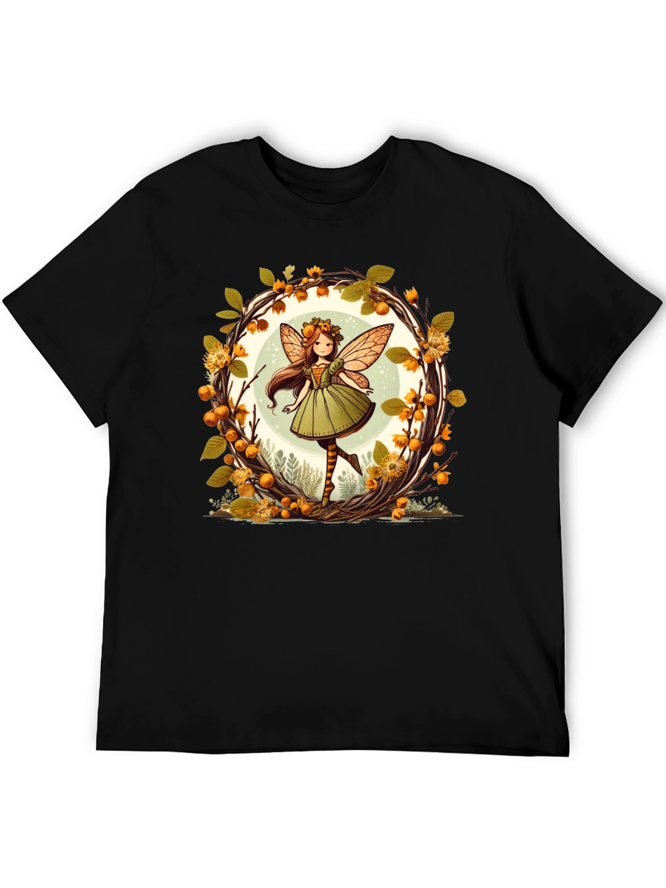 Autumn Fairy Graphic Tee - Whimsical Fall T-Shirt