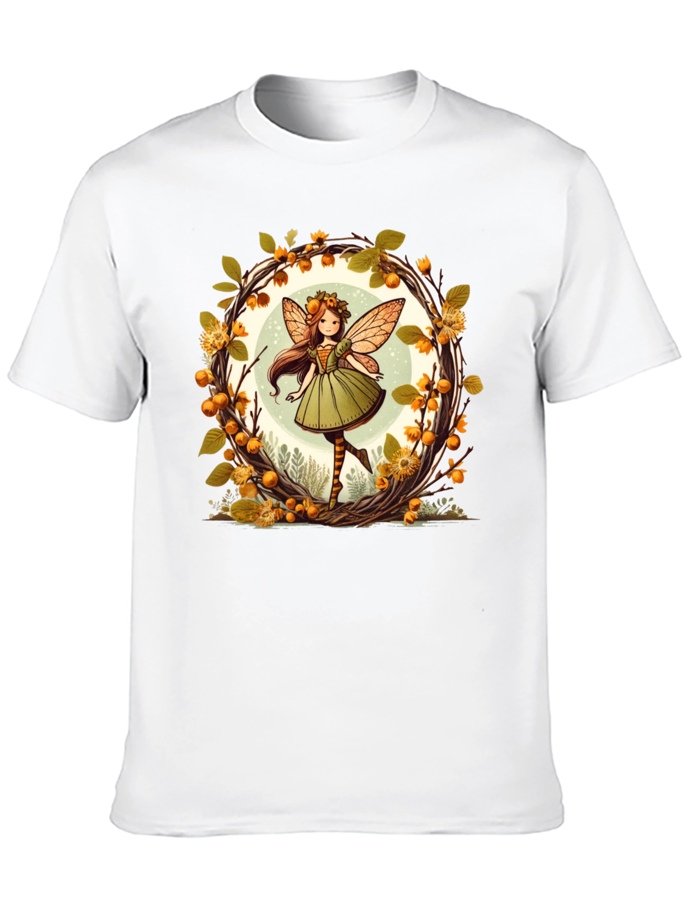 Autumn Fairy Graphic Tee - Whimsical Fall T-Shirt