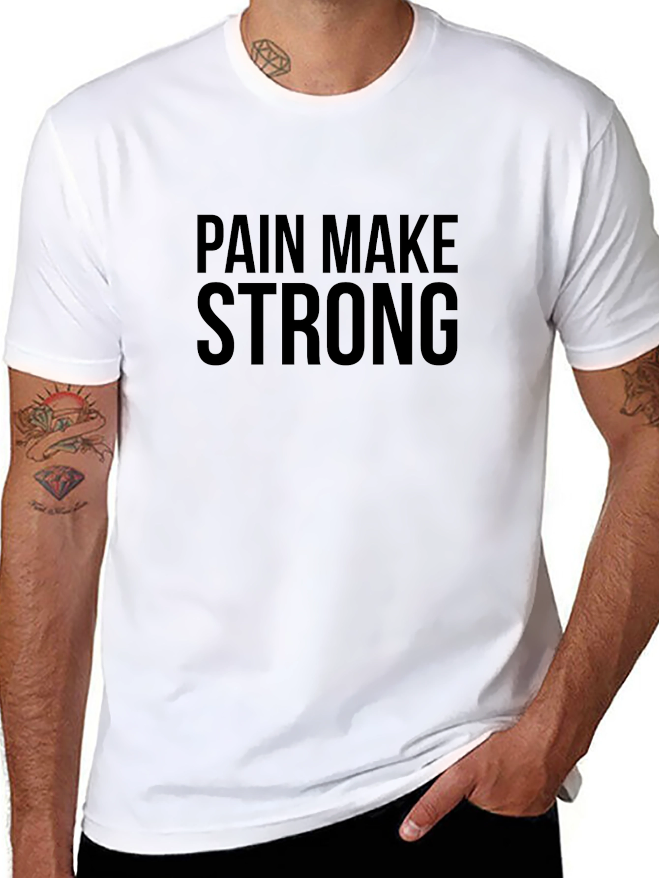 Pain Make Strong T-Shirt - Black Gym Motivation Tee