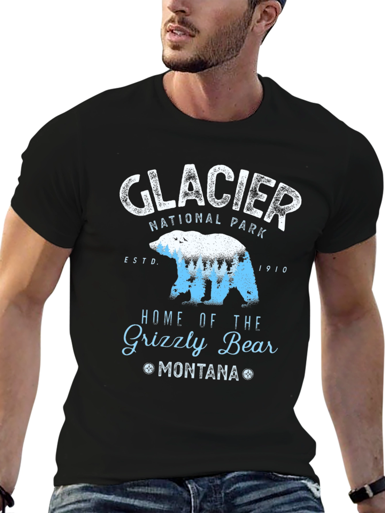 Glacier National Park Grizzly Bear Graphic Tee